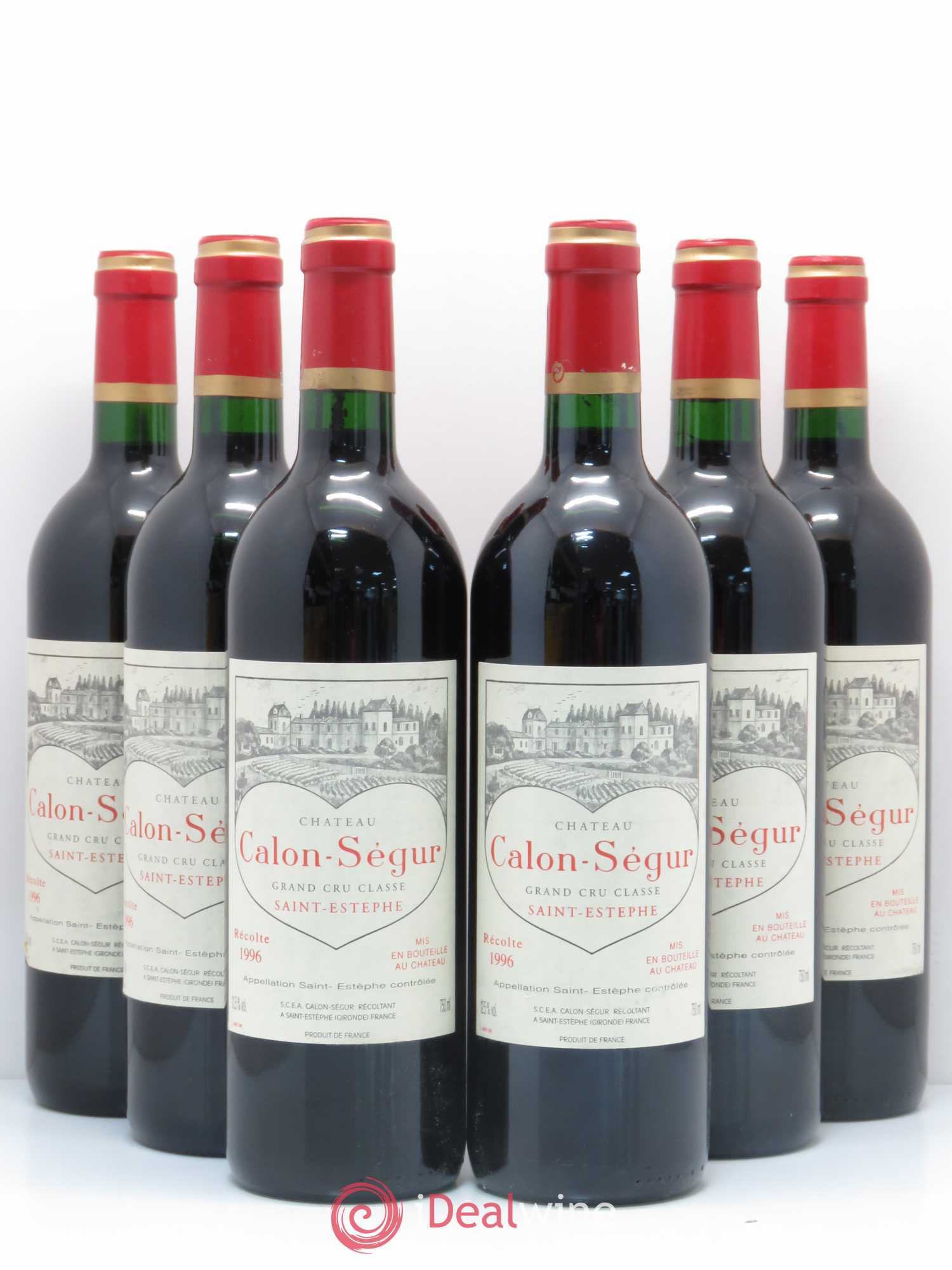 Château Calon Ségur 3ème Grand Cru Classé 1996 - Lot de 6 bouteilles - 0