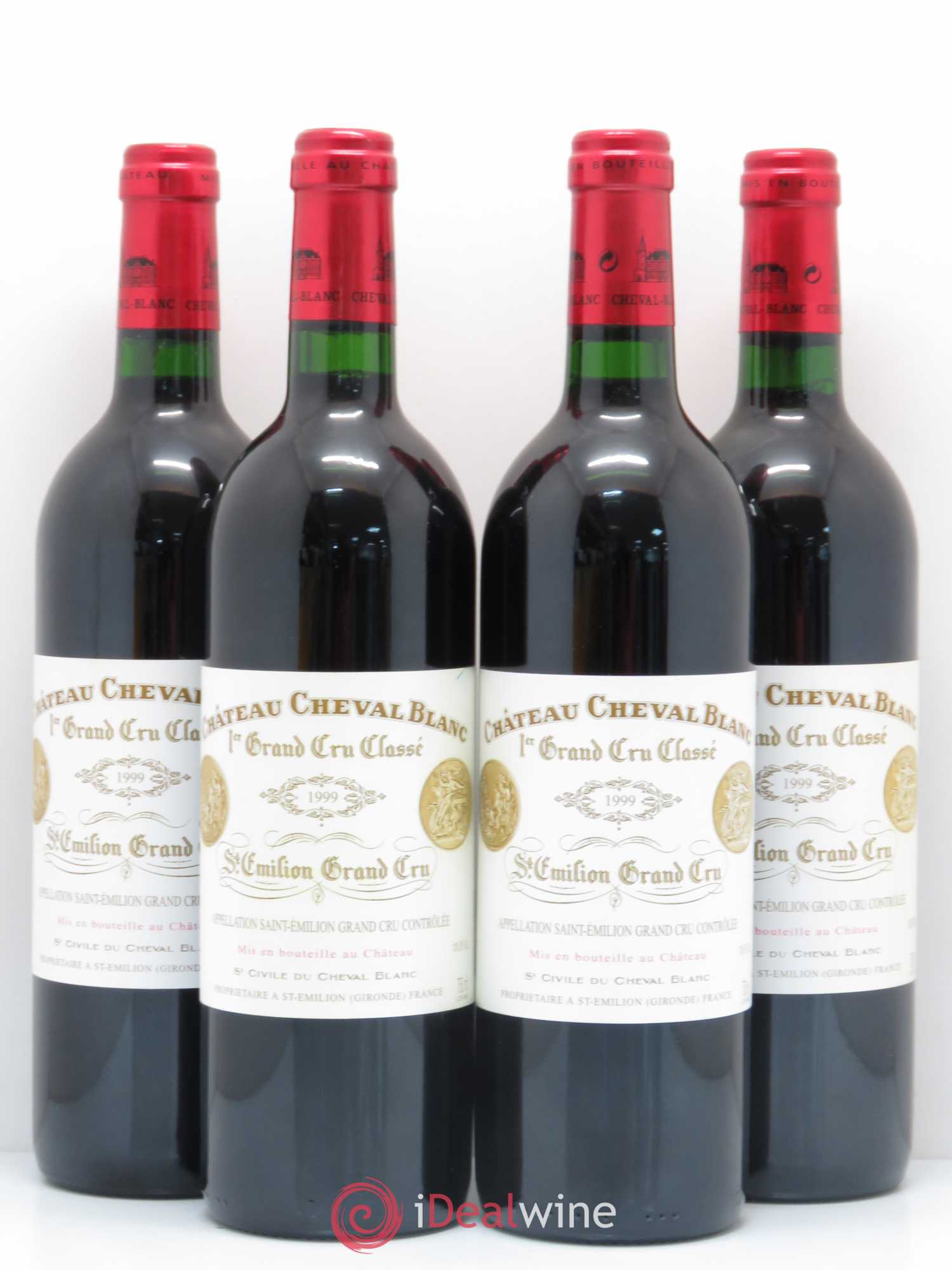 Château Cheval Blanc 1er Grand Cru Classé A 1999 - Lot de 4 bouteilles - 0