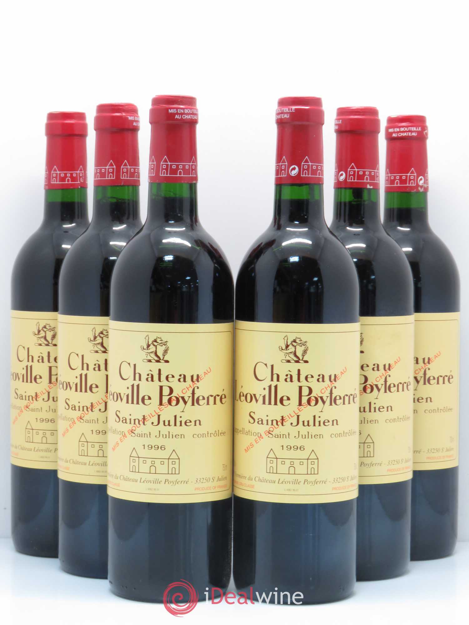 Château Léoville Poyferré 2ème Grand Cru Classé 1996 - Lot de 6 bouteilles - 0