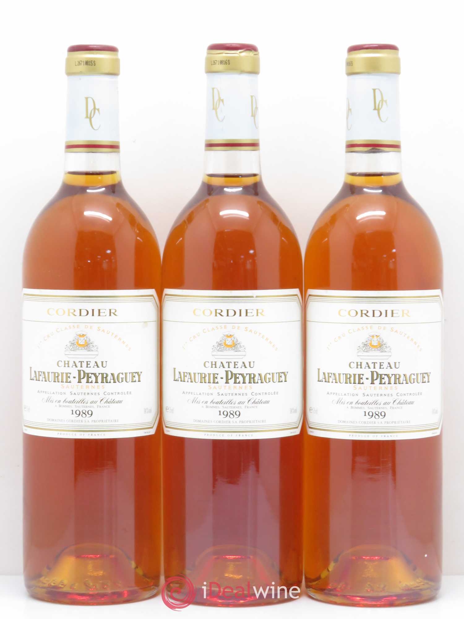 Château Lafaurie-Peyraguey 1er Grand Cru Classé 1989 - Lotto di 6 bottiglie - 1