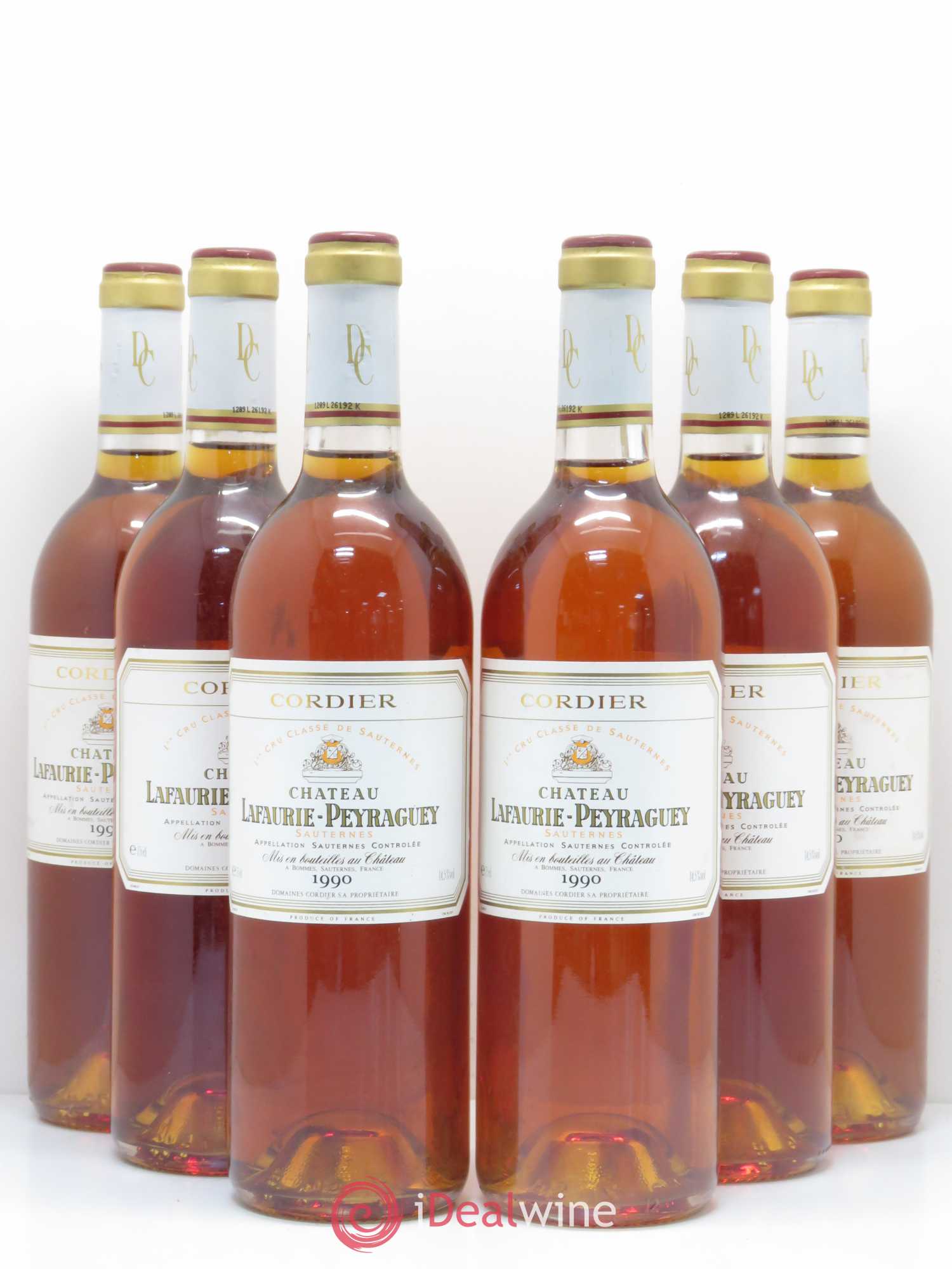 Château Lafaurie-Peyraguey 1er Grand Cru Classé 1990 - Lotto di 6 bottiglie - 0