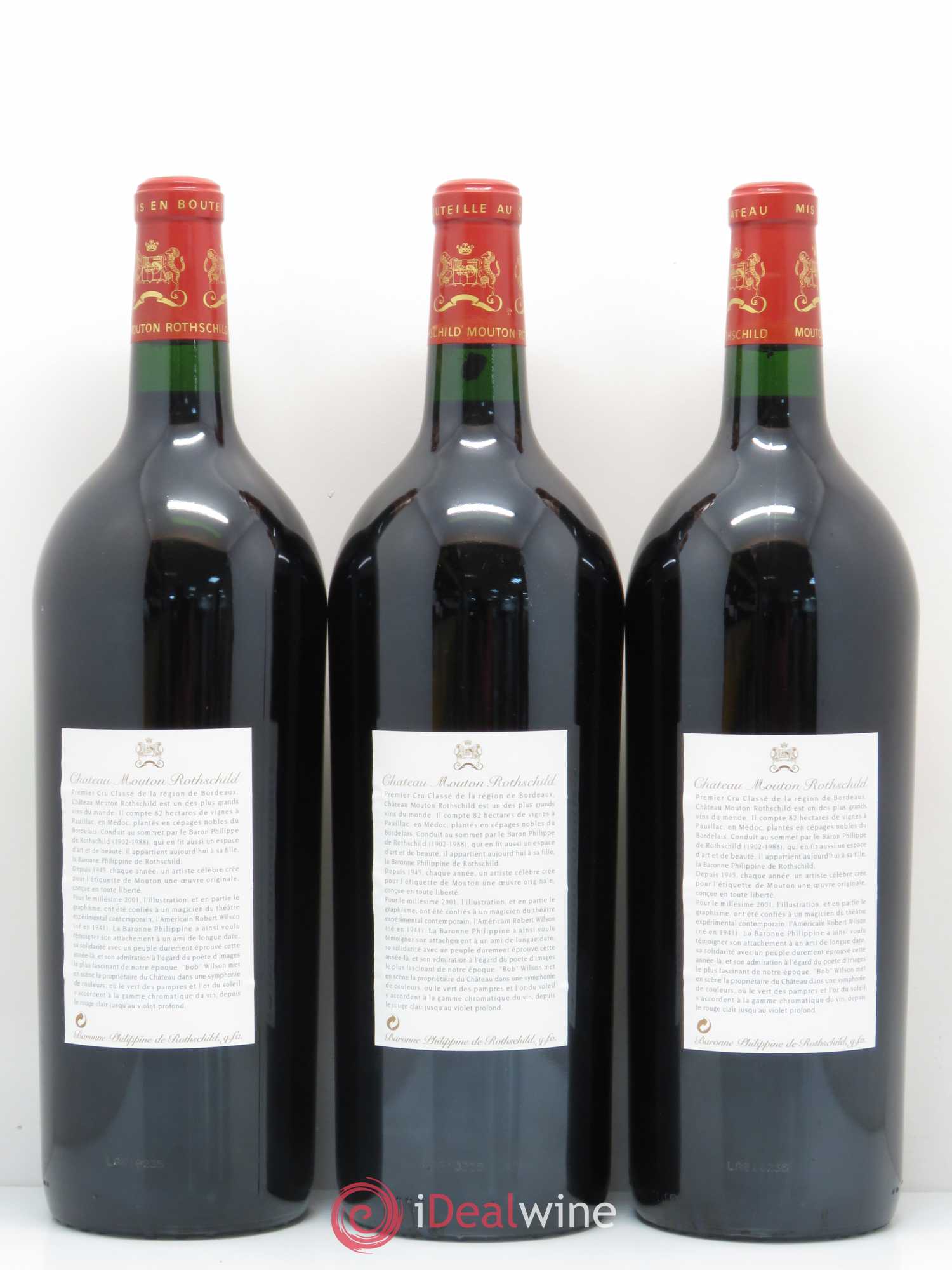 Château Mouton Rothschild 1er Grand Cru Classé 2001 - Lot de 6 magnums - 4