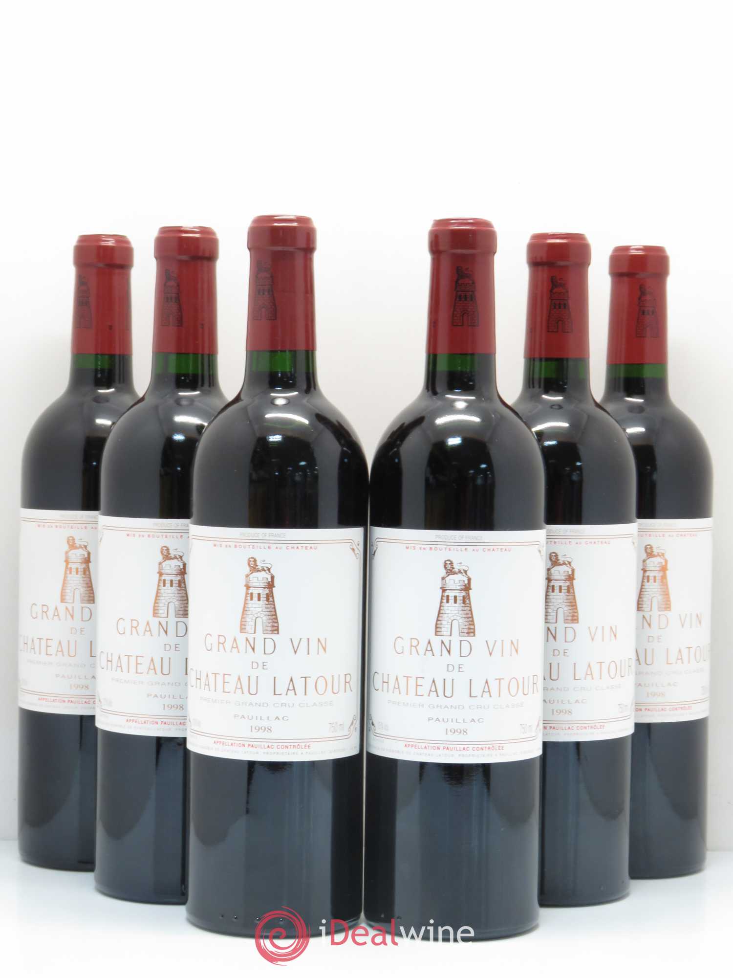 Château Latour 1er Grand Cru Classé 1998 - Lot de 6 bouteilles - 0