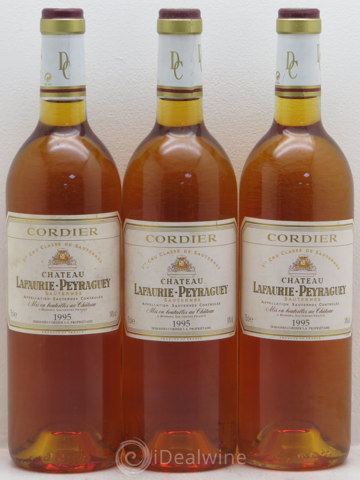 Château Lafaurie-Peyraguey 1er Grand Cru Classé 1995 - Lotto di 3 bottiglie - 0