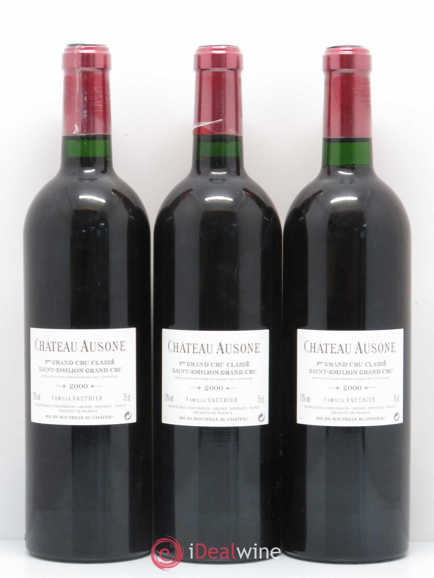 Château Ausone 1er Grand Cru Classé A 2000 - Lot de 3 bouteilles - 1