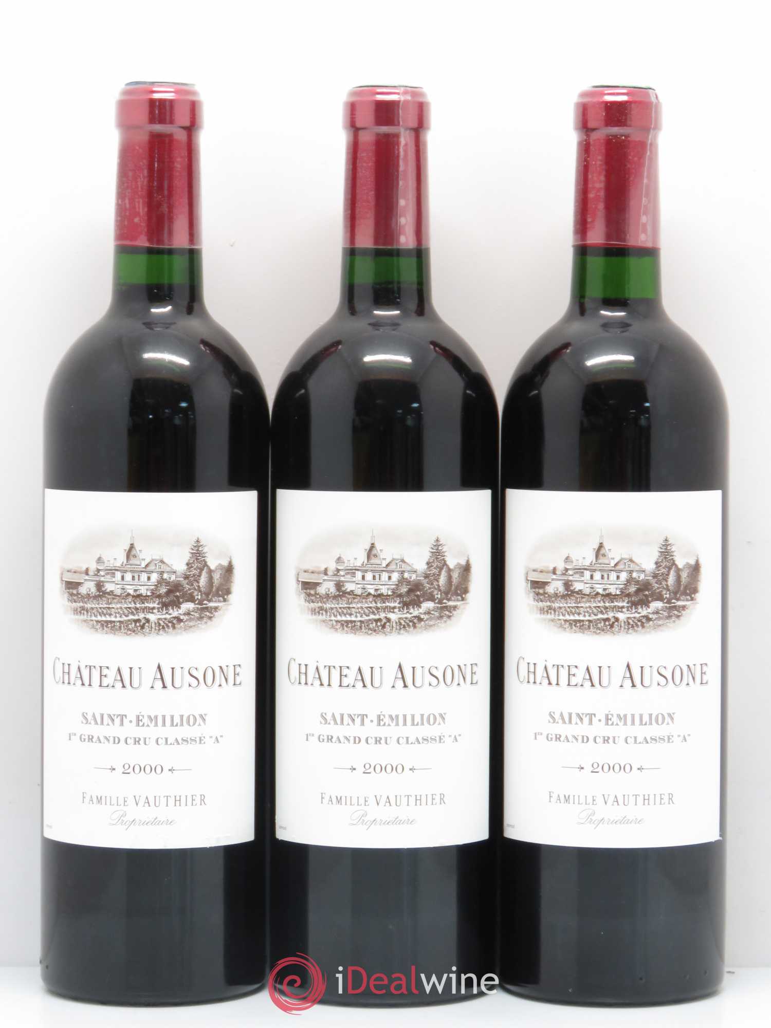 Château Ausone 1er Grand Cru Classé A 2000 - Lot de 3 bouteilles - 0