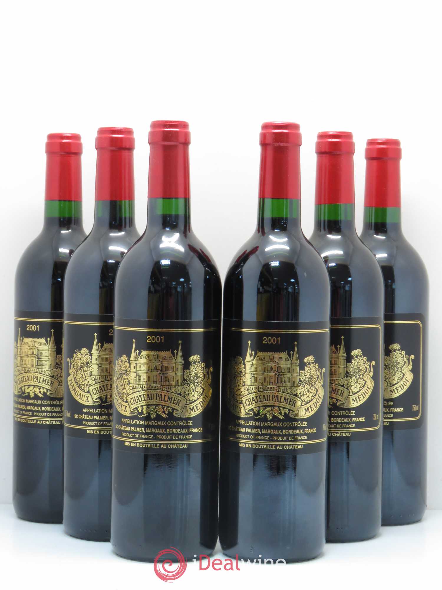 Château Palmer 3ème Grand Cru Classé 2001 - Lot de 6 bouteilles - 0