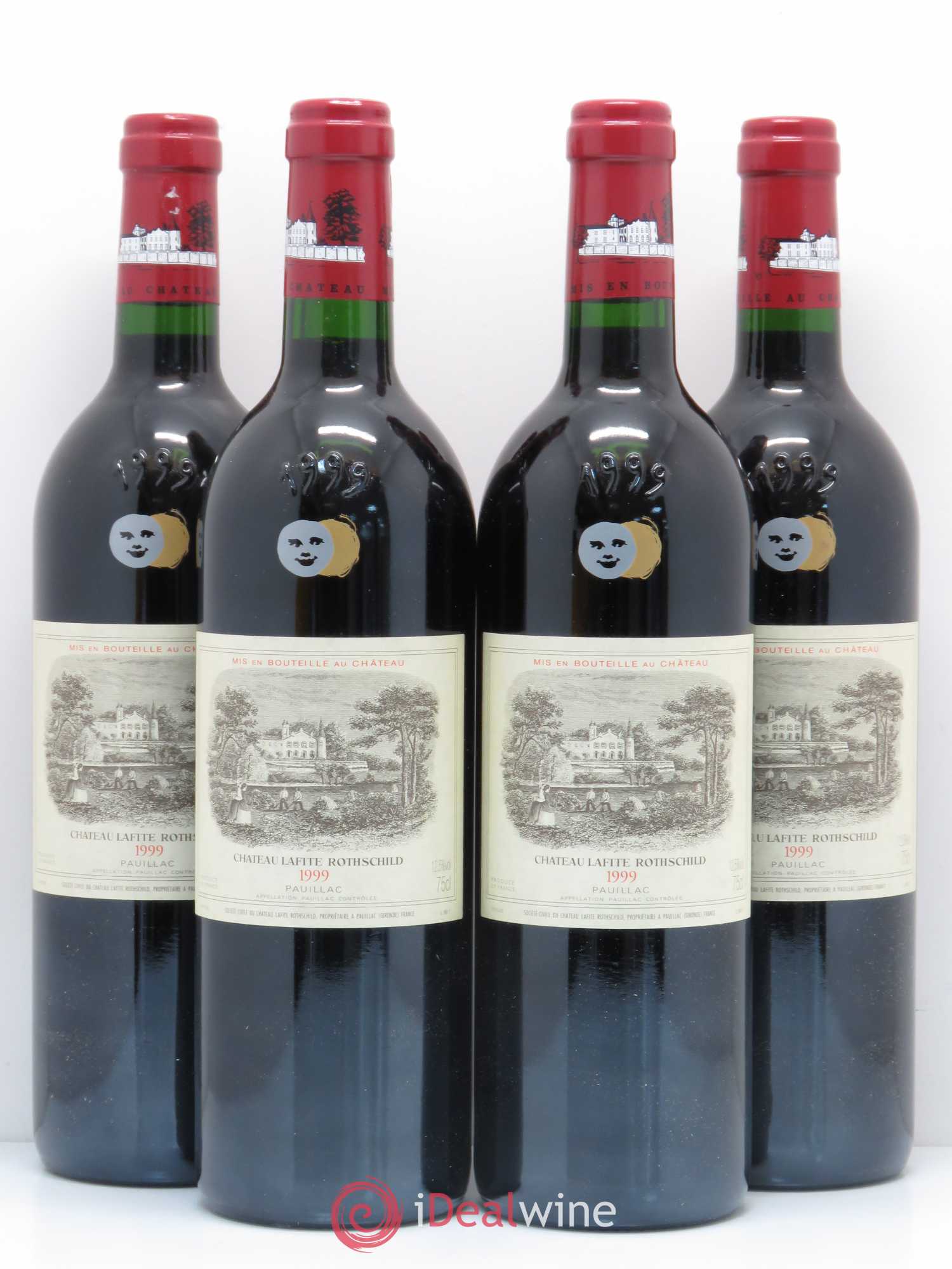 Château Lafite Rothschild 1er Grand Cru Classé 1999 - Lot de 4 bouteilles - 0