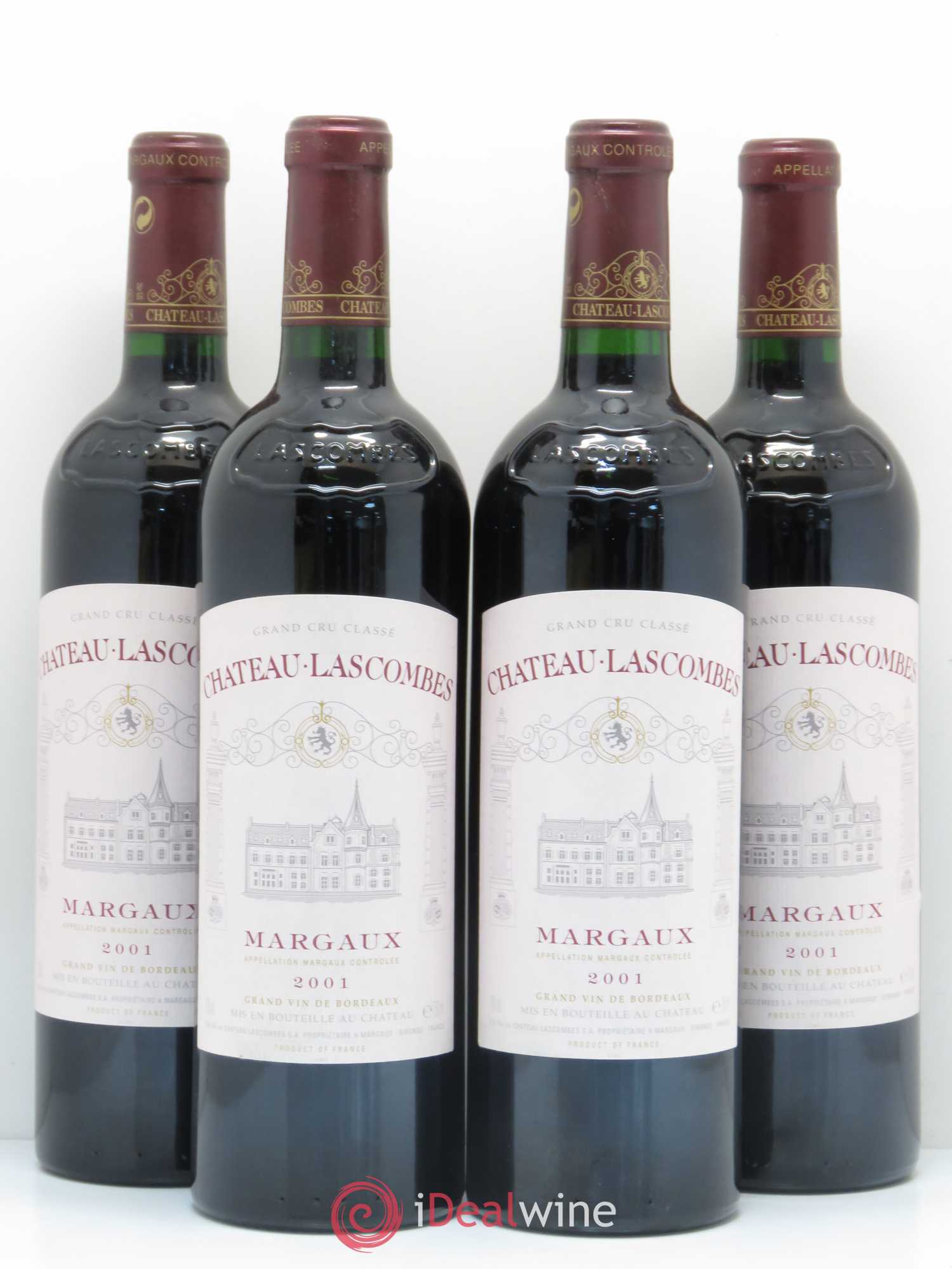 Château Lascombes 2ème Grand Cru Classé 2001 - Lot de 4 bouteilles - 0