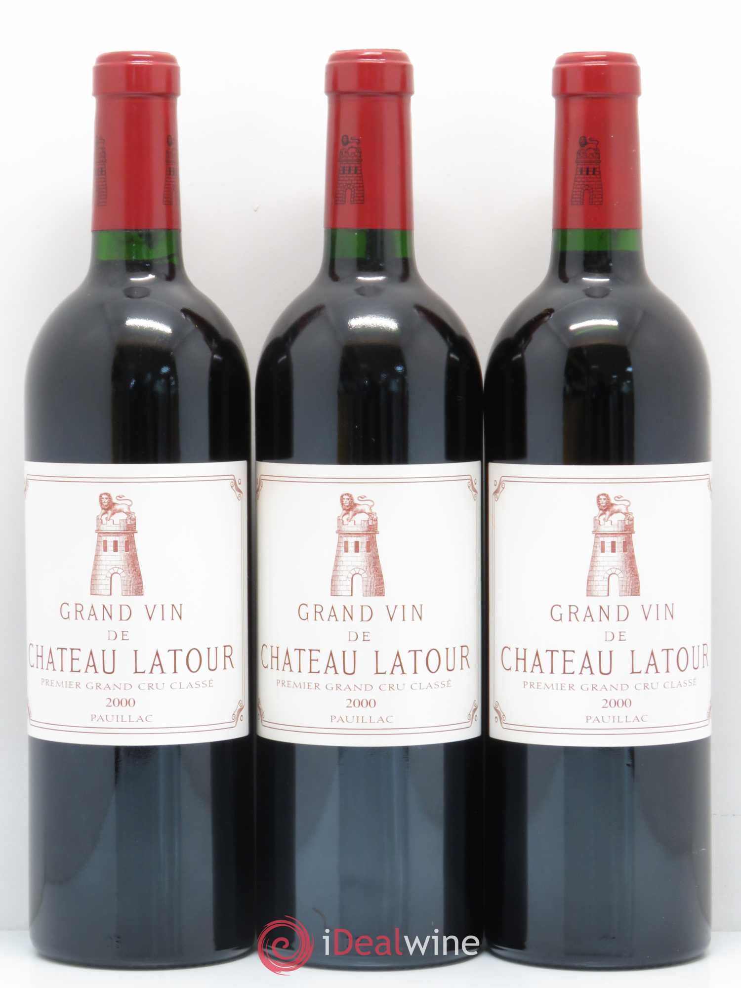 Château Latour 1er Grand Cru Classé 2000 - Lot de 3 bouteilles - 0