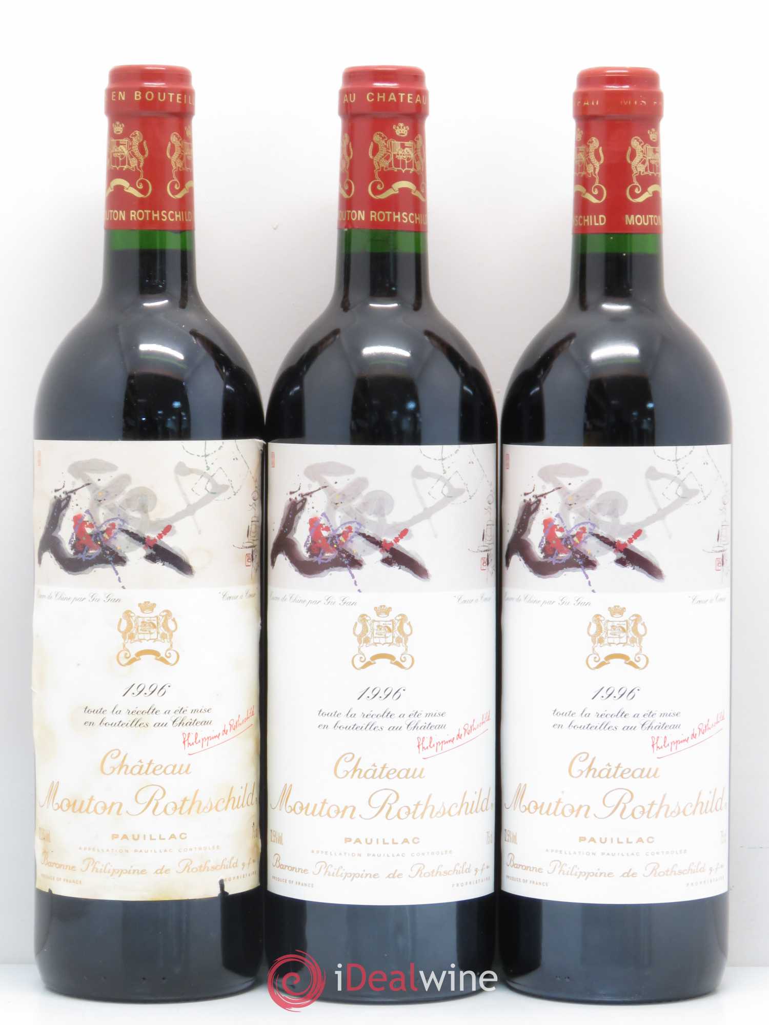 Château Mouton Rothschild 1er Grand Cru Classé 1996 - Lot de 5 bouteilles - 1