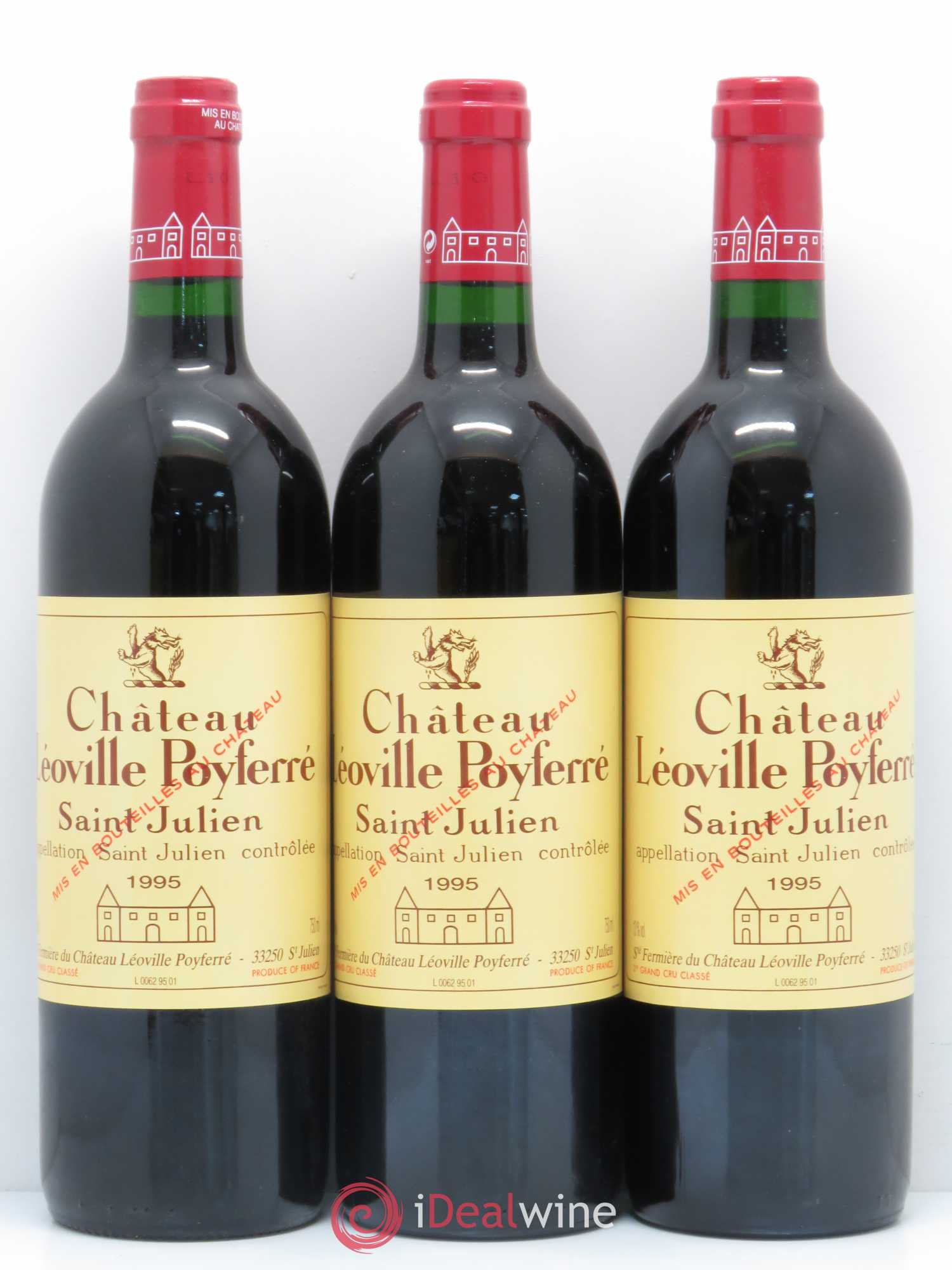 Château Léoville Poyferré 2ème Grand Cru Classé 1995 - Lot de 12 bouteilles - 1