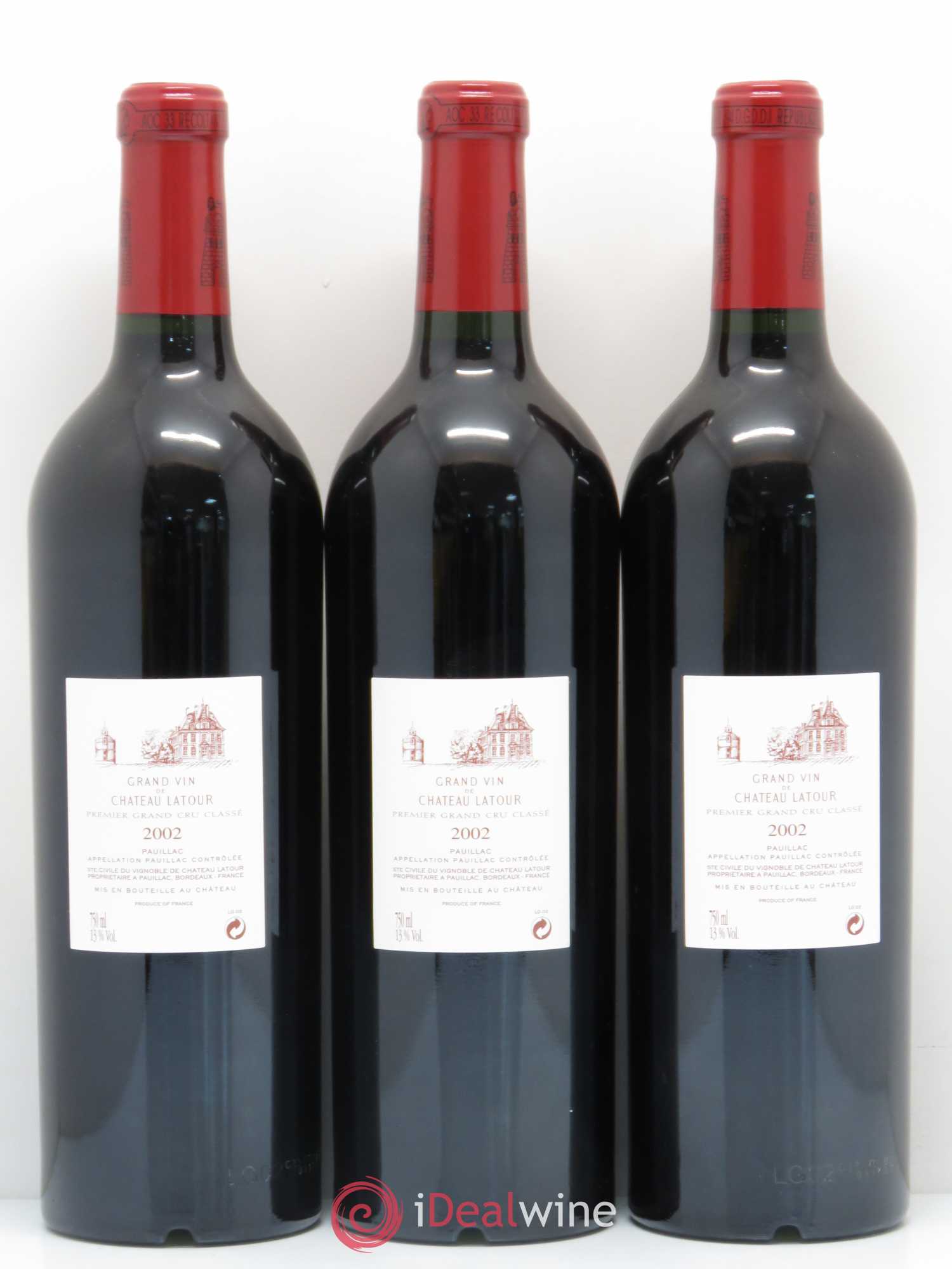 Château Latour 1er Grand Cru Classé 2002 - Lot de 12 bouteilles - 8