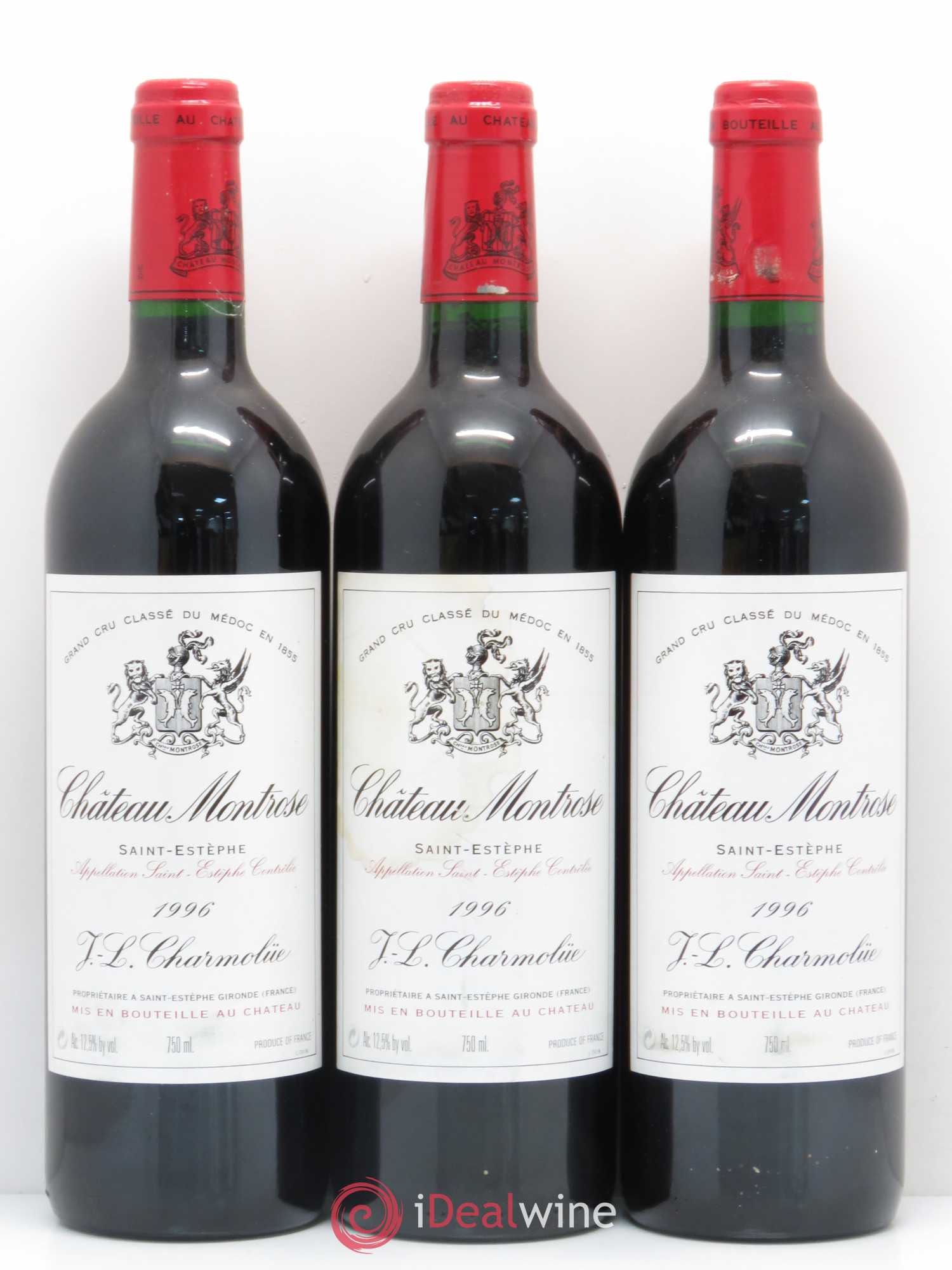 Château Montrose 2ème Grand Cru Classé 1996 - Lot de 3 bouteilles - 0