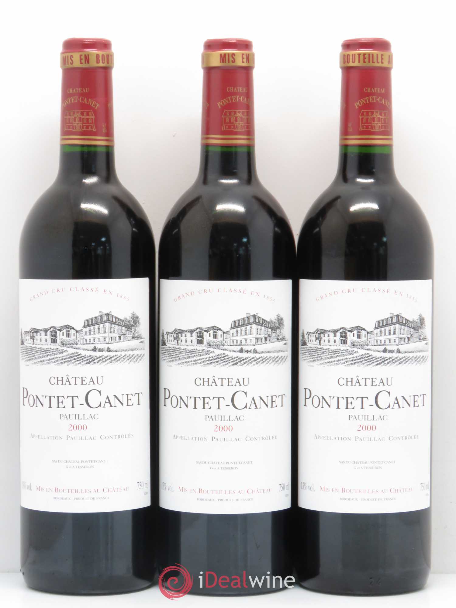Château Pontet Canet 5ème Grand Cru Classé 2000 - Lot de 12 bouteilles - 1