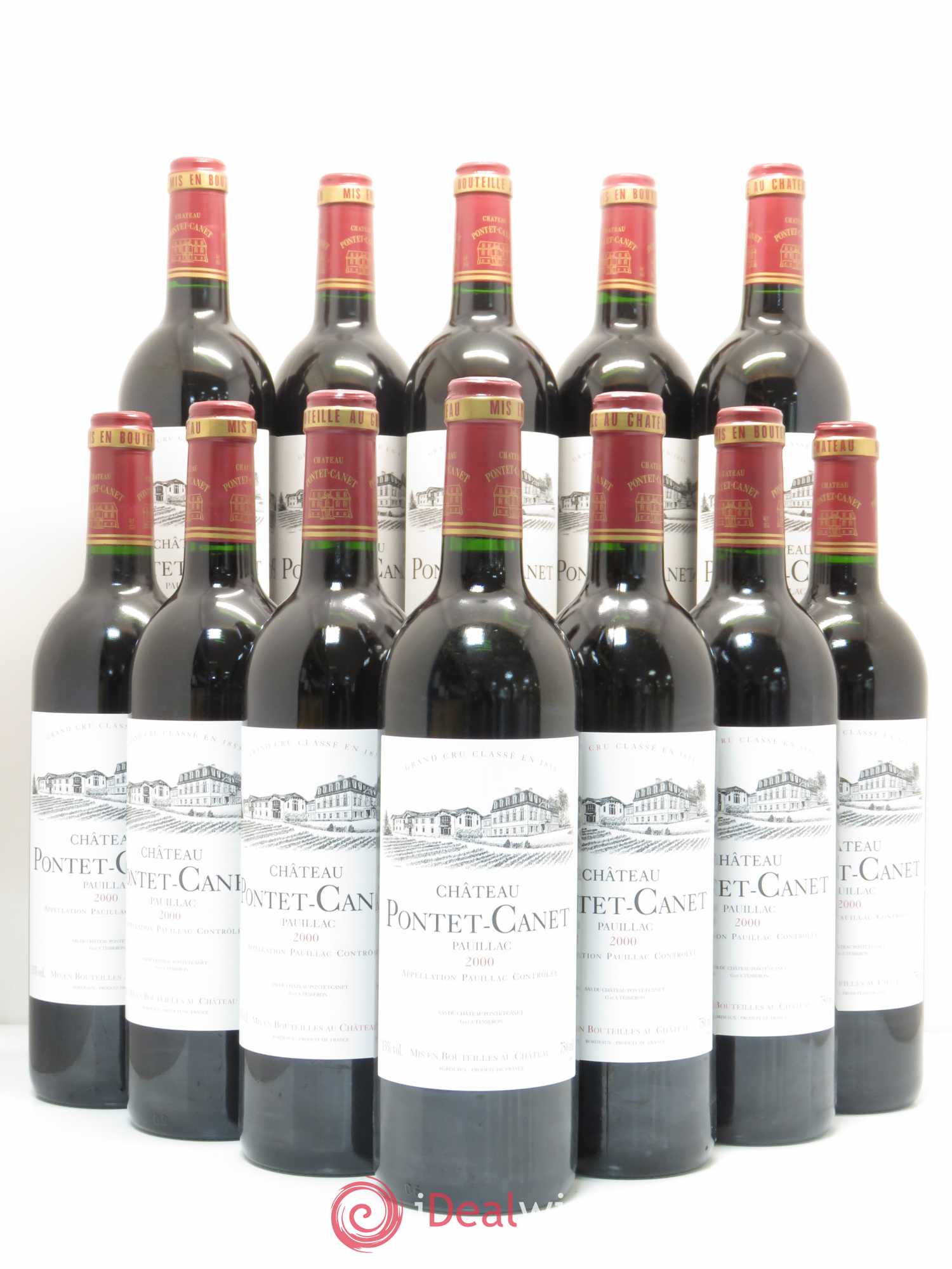 Château Pontet Canet 5ème Grand Cru Classé 2000 - Lot de 12 bouteilles - 0