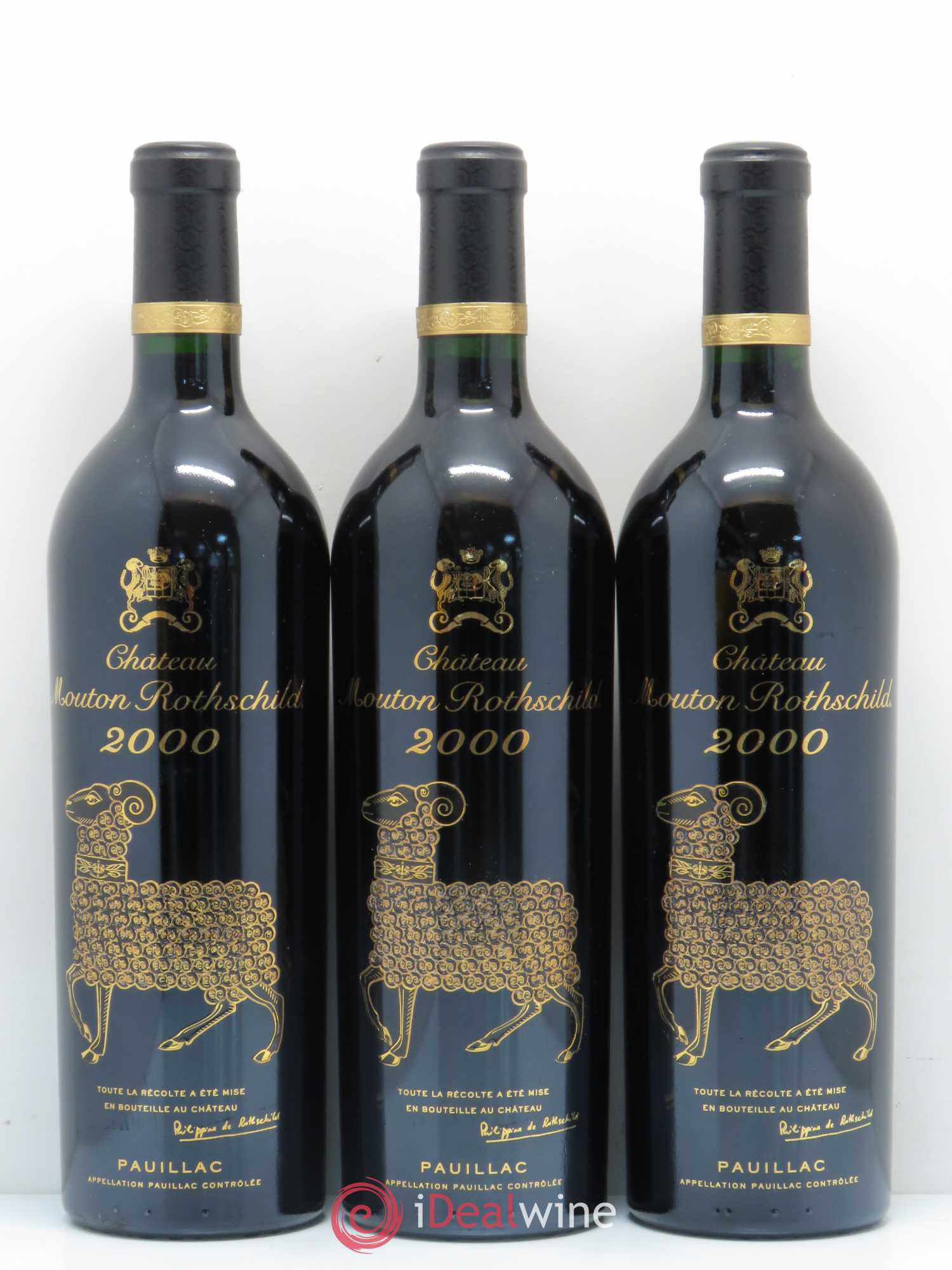 Château Mouton Rothschild 1er Grand Cru Classé 2000 - Lot de 12 bouteilles - 1