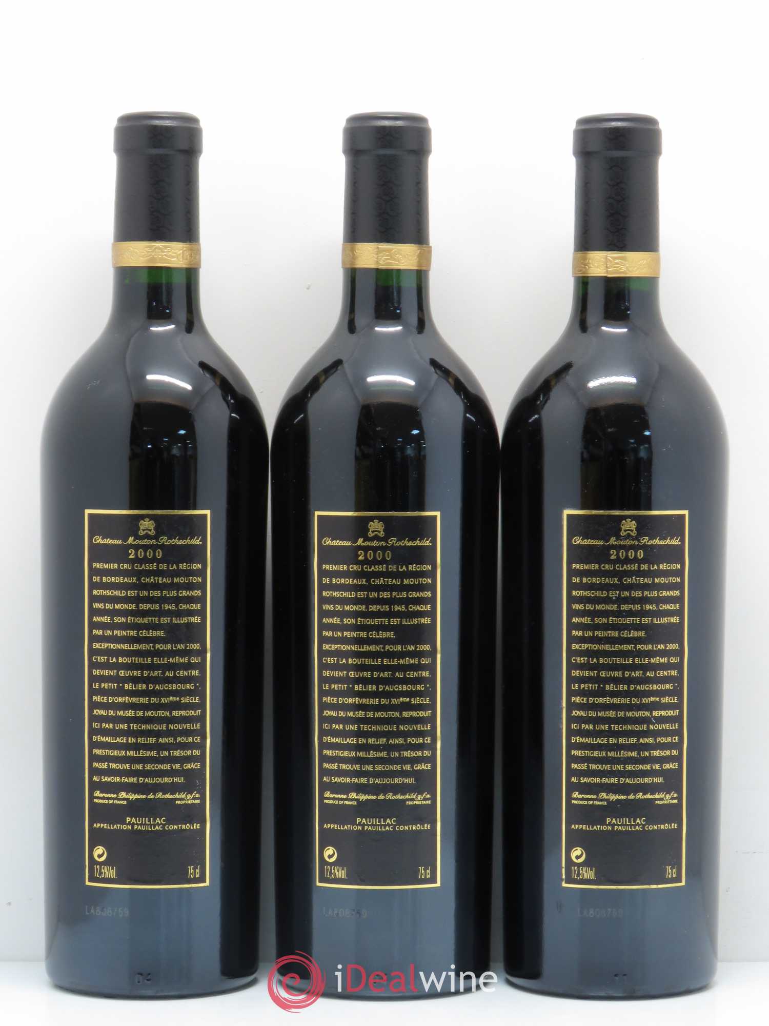 Château Mouton Rothschild 1er Grand Cru Classé 2000 - Lot de 12 bouteilles - 2