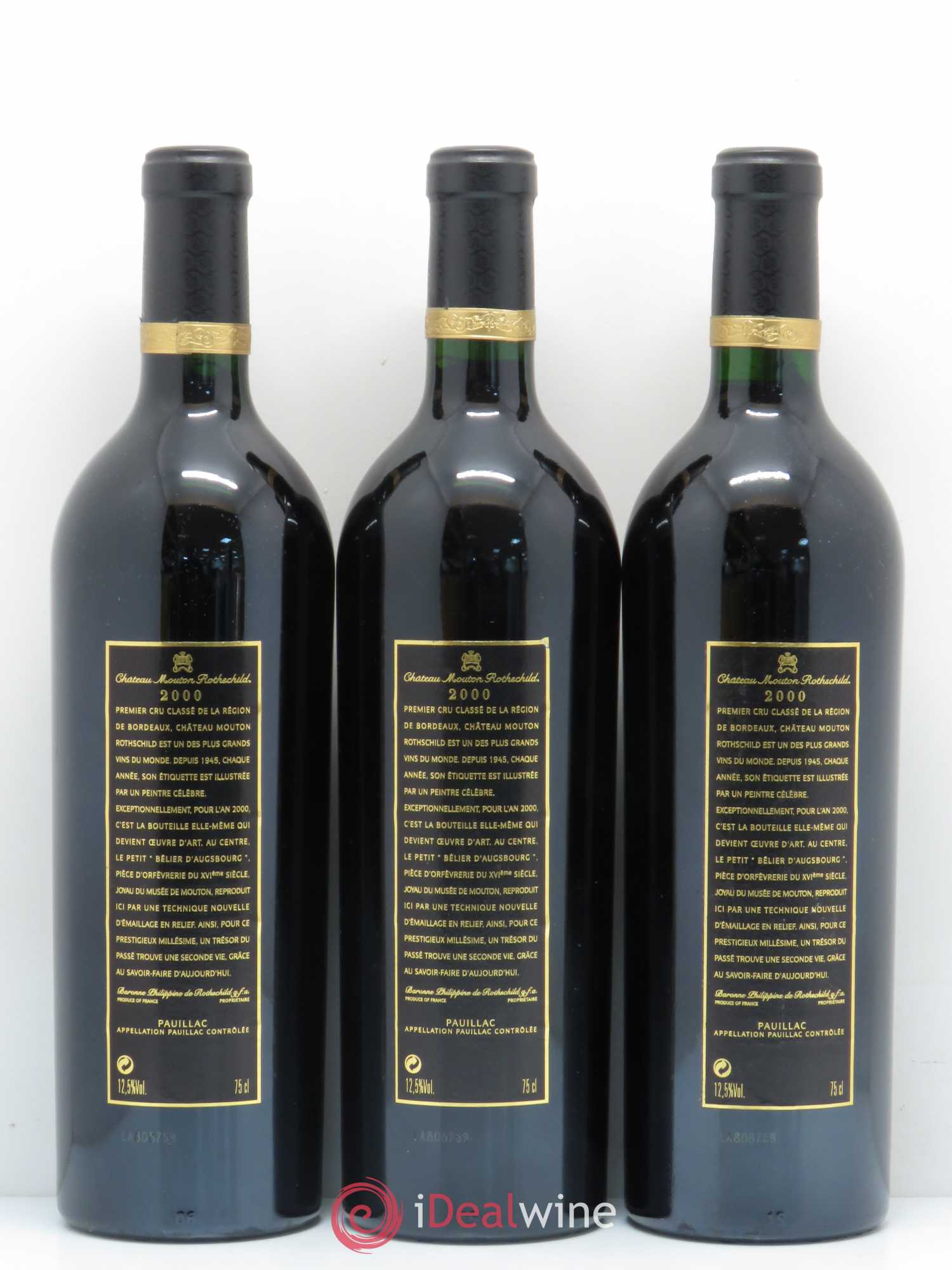 Château Mouton Rothschild 1er Grand Cru Classé 2000 - Lot de 12 bouteilles - 4