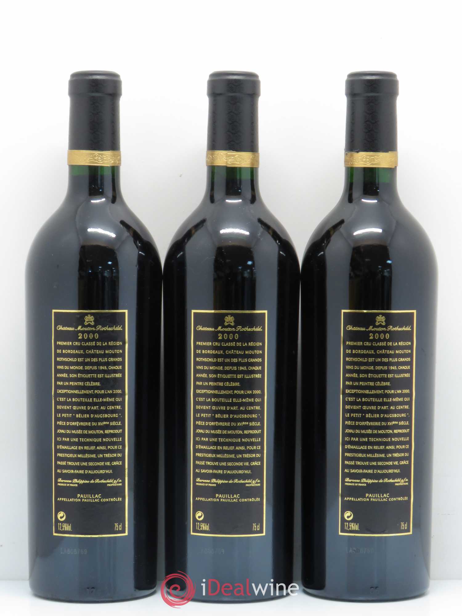 Château Mouton Rothschild 1er Grand Cru Classé 2000 - Lot de 12 bouteilles - 8
