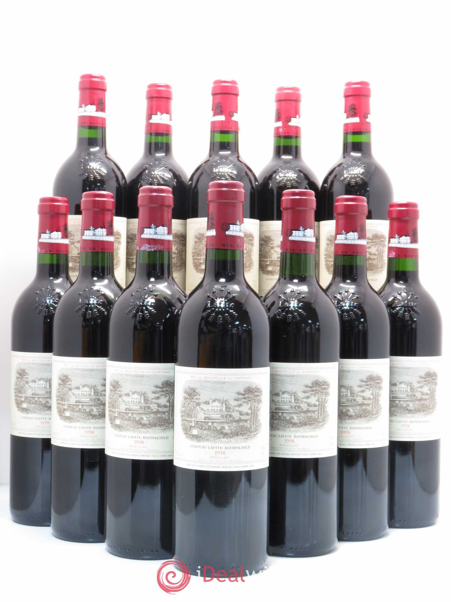 Château Lafite Rothschild 1er Grand Cru Classé 1998 - Lot de 12 bouteilles - 0