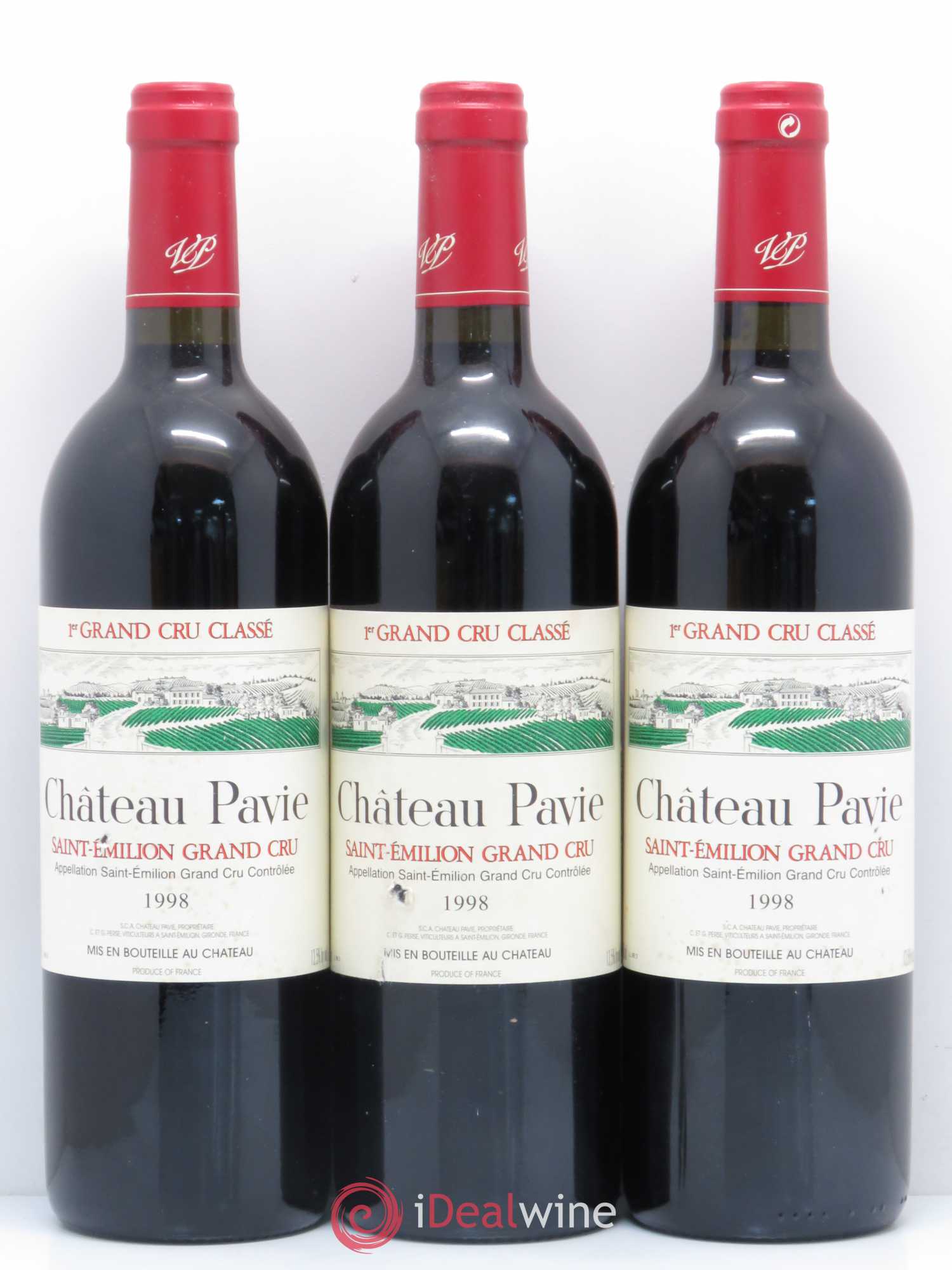Château Pavie 1er Grand Cru Classé A 1998 - Lot de 6 bouteilles - 1