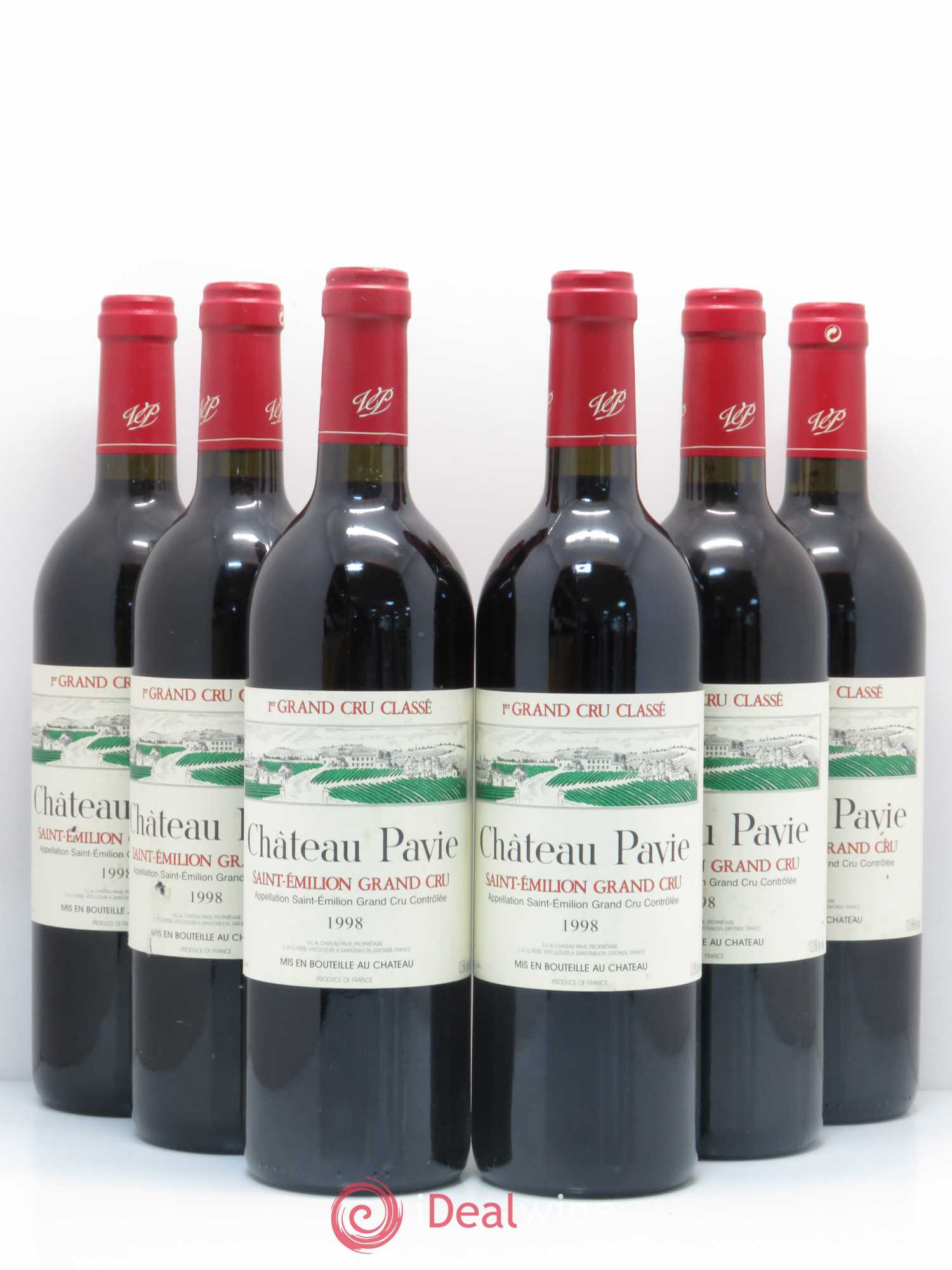 Château Pavie 1er Grand Cru Classé A 1998 - Lot de 6 bouteilles - 0