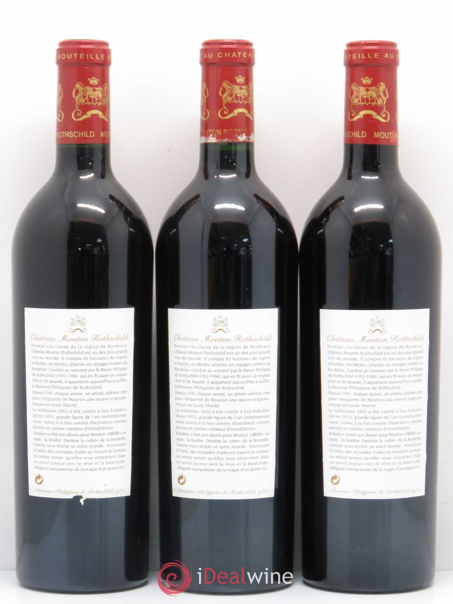 Château Mouton Rothschild 1er Grand Cru Classé 2002 - Lot de 6 bouteilles - 2