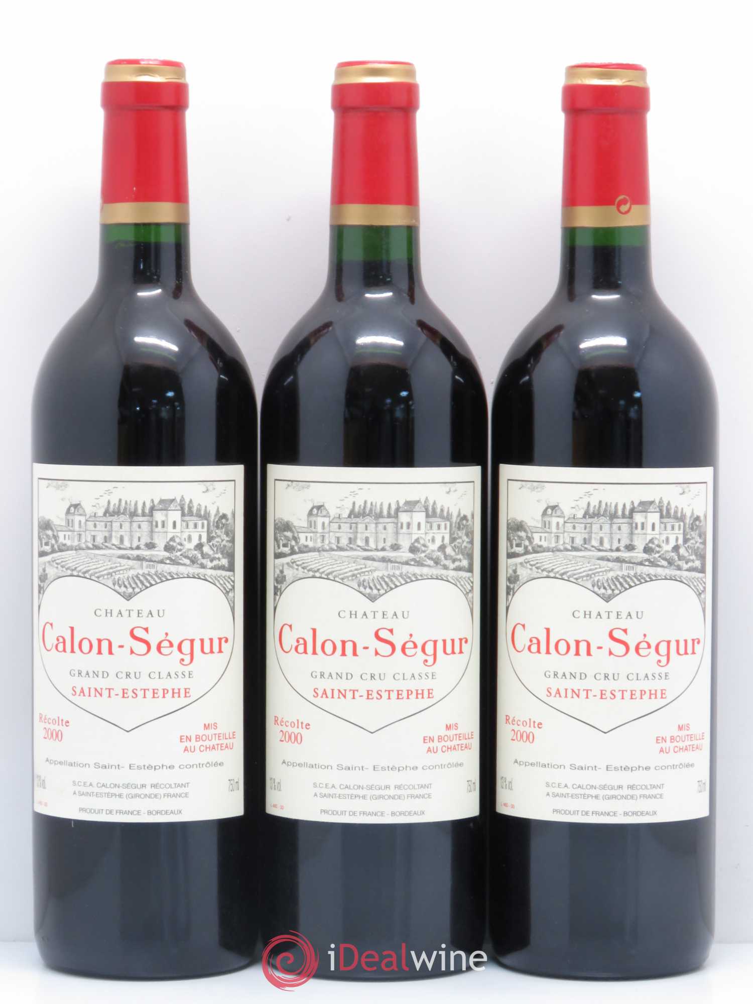 Château Calon Ségur 3ème Grand Cru Classé 2000 - Lot de 12 bouteilles - 1
