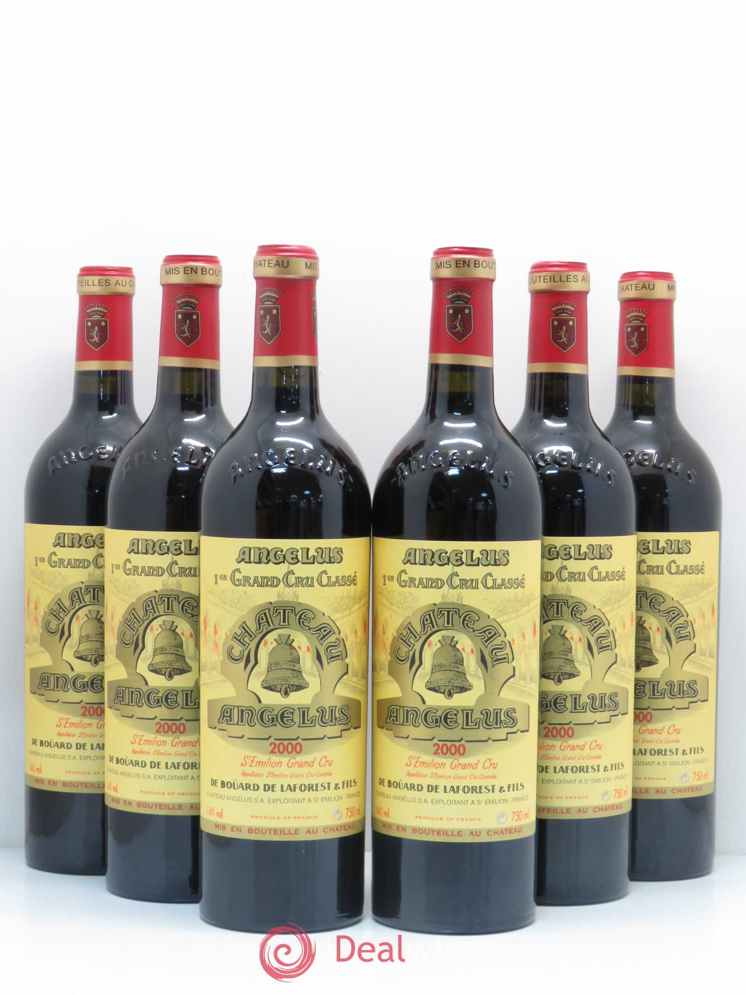 Château Angélus 1er Grand Cru Classé A 2000 - Lot de 6 bouteilles - 0