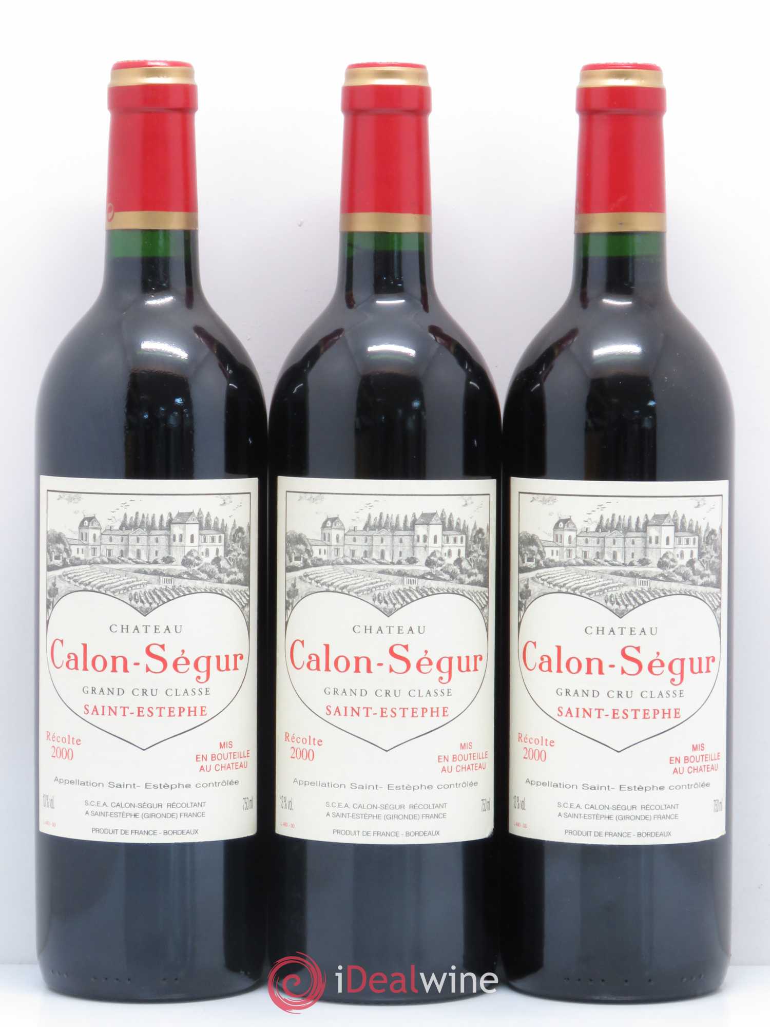 Château Calon Ségur 3ème Grand Cru Classé 2000 - Lot de 12 bouteilles - 1