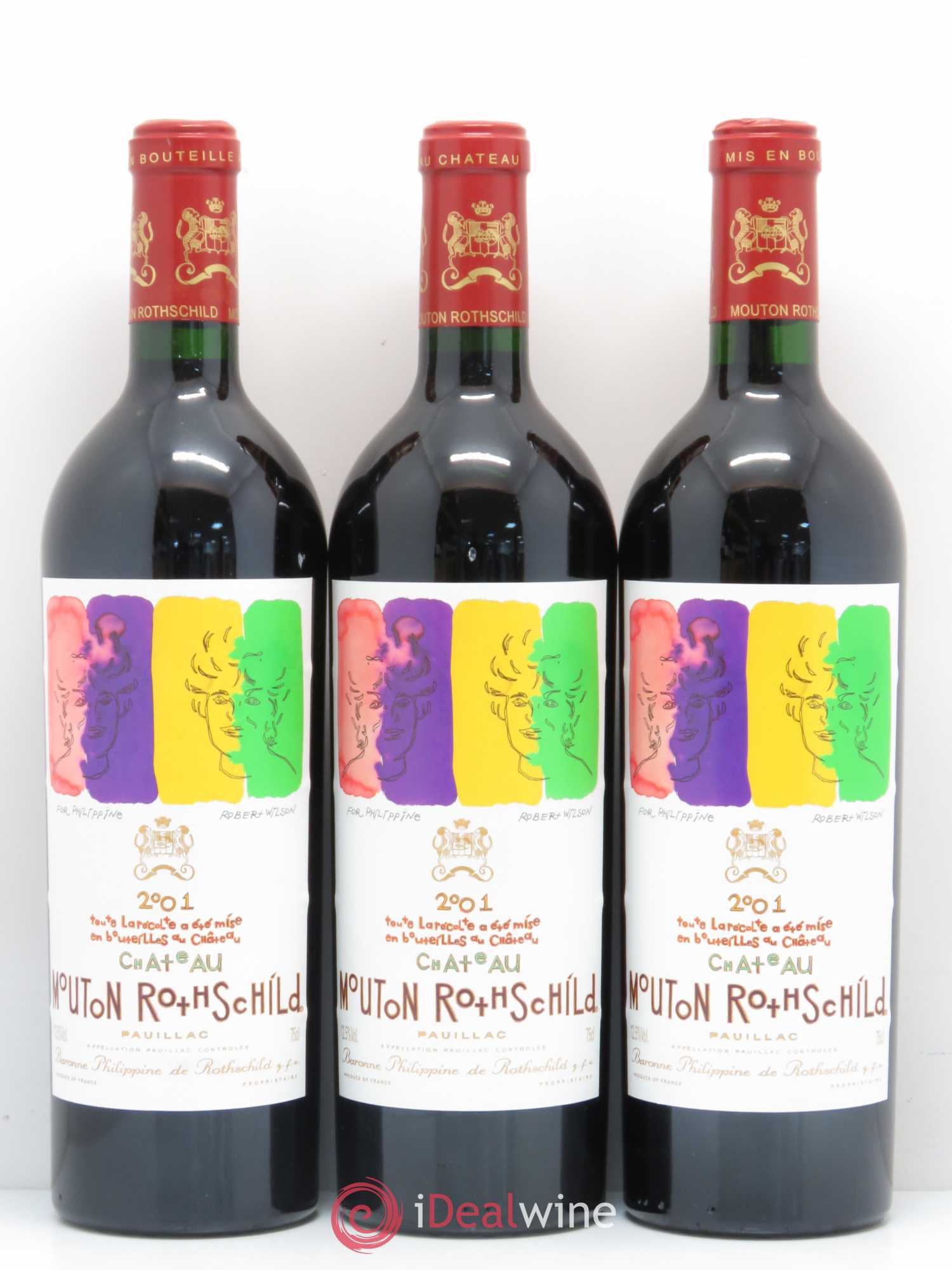 Château Mouton Rothschild 1er Grand Cru Classé 2001 - Lot de 12 bouteilles - 1