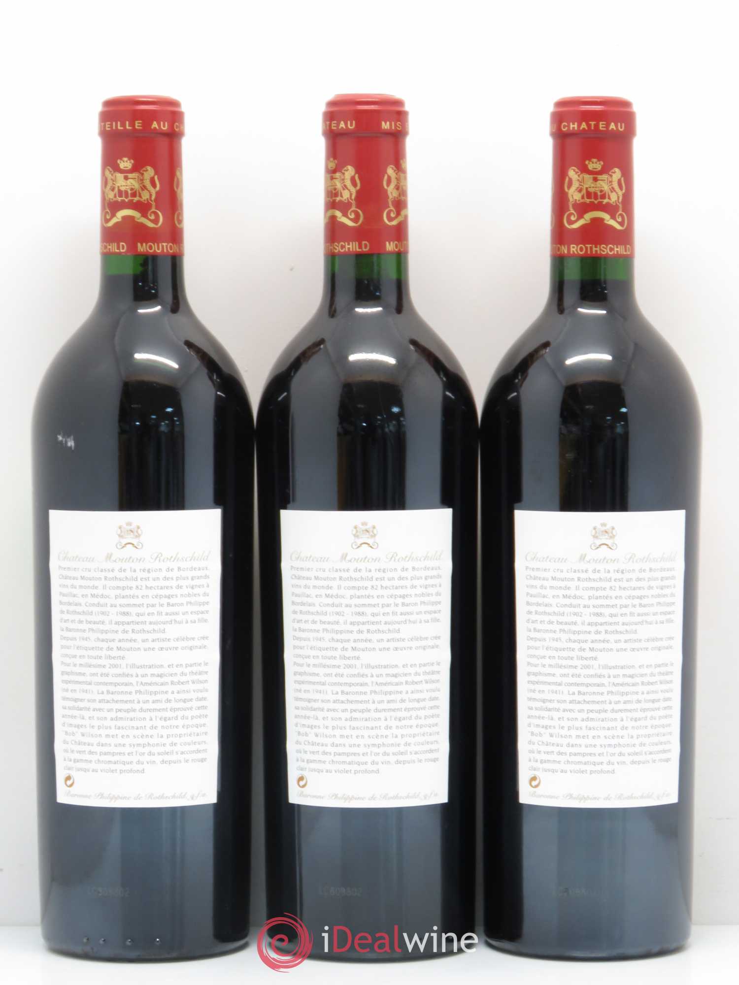 Château Mouton Rothschild 1er Grand Cru Classé 2001 - Lot de 12 bouteilles - 4