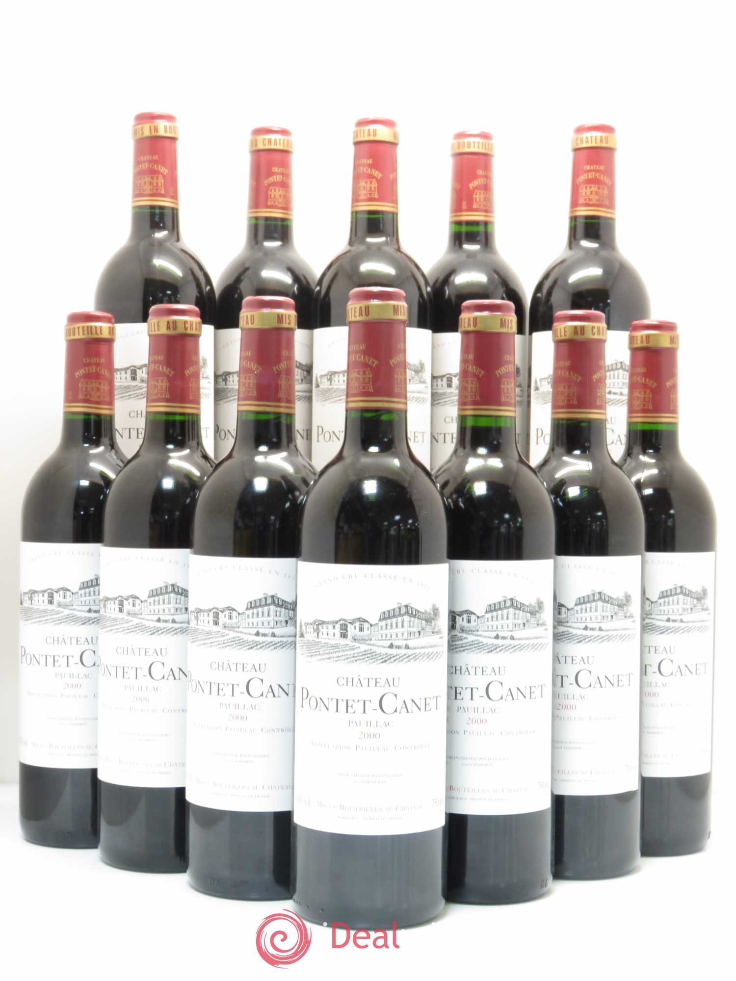 Château Pontet Canet 5ème Grand Cru Classé 2000 - Lot de 12 bouteilles - 0