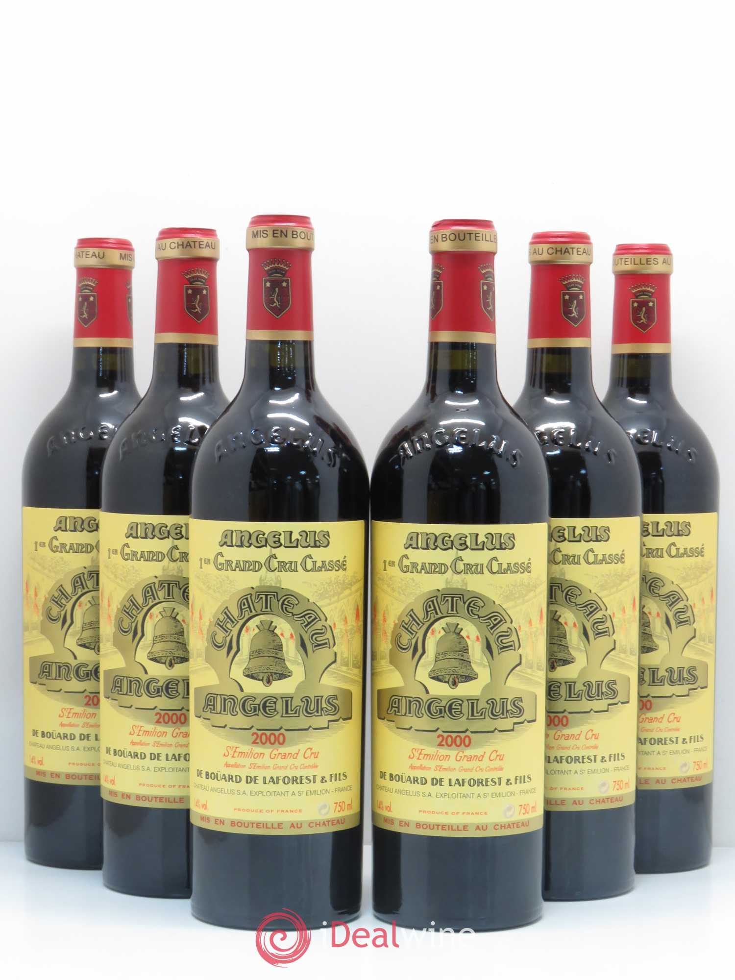 Château Angélus 1er Grand Cru Classé A 2000 - Lot de 6 bouteilles - 0