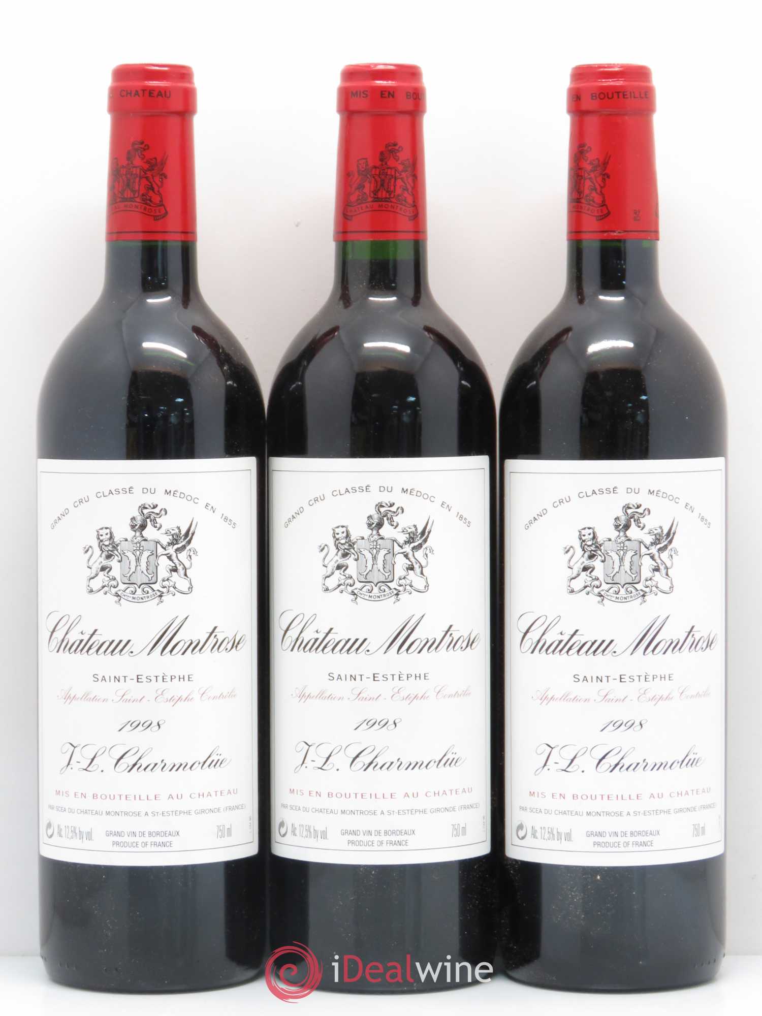 Château Montrose 2ème Grand Cru Classé 1998 - Lot de 3 bouteilles - 0