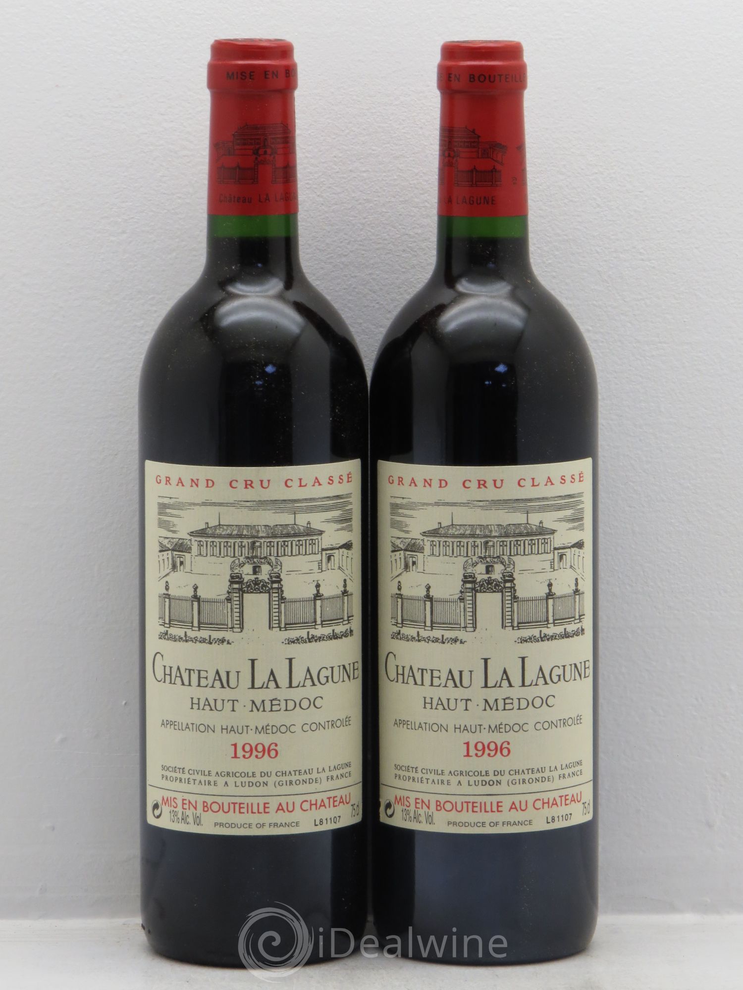Château la Lagune 3ème Grand Cru Classé 1996 - Lot de 2 bouteilles - 0