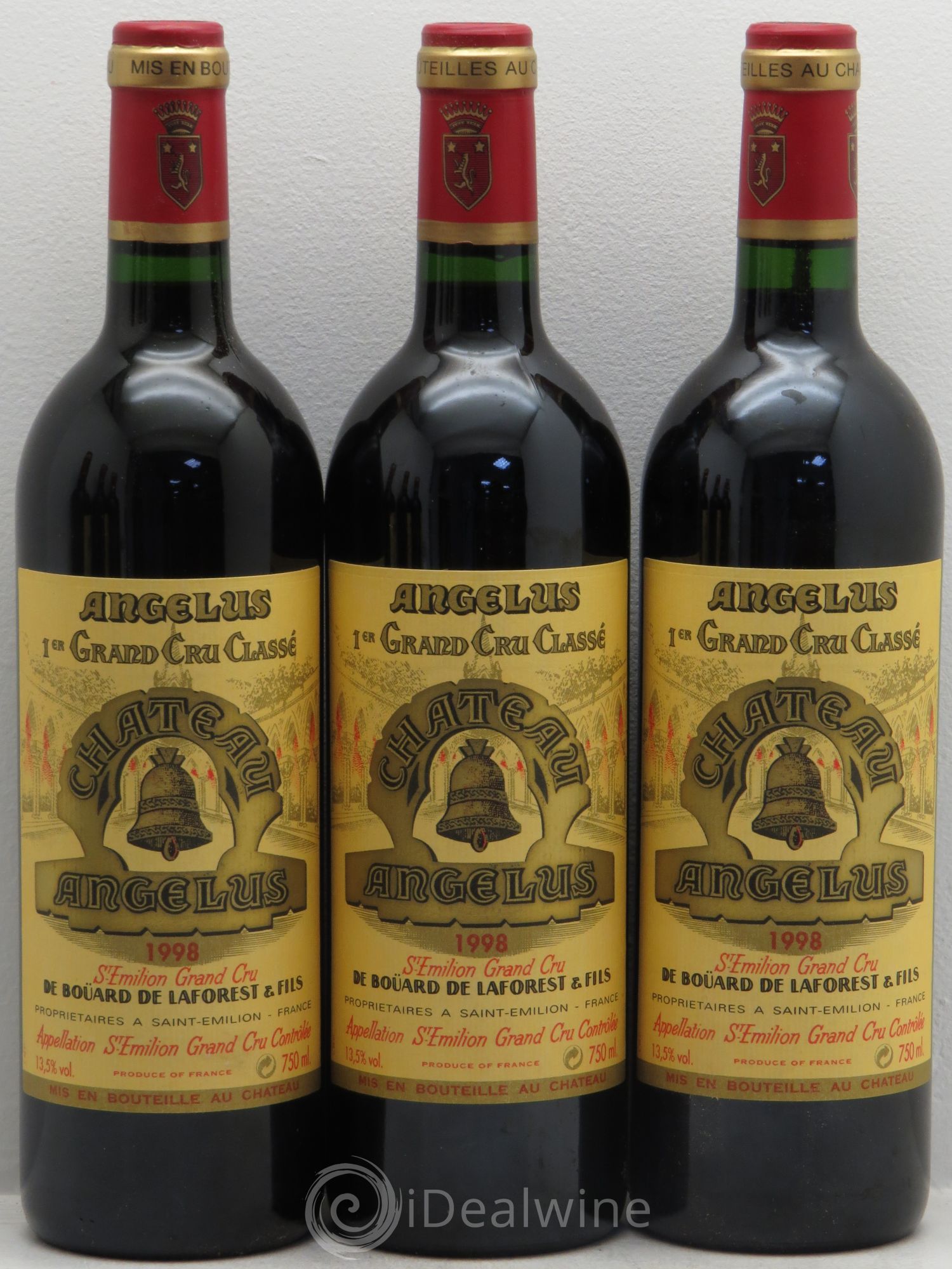 Château Angélus 1er Grand Cru Classé A 1998 - Lot de 6 bouteilles - 1