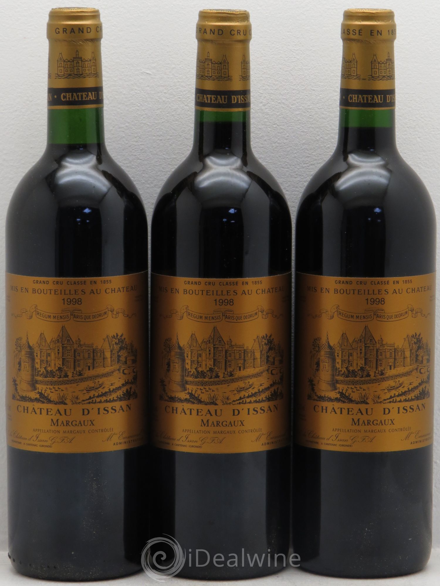 Château d'Issan 3ème Grand Cru Classé 1998 - Lot de 3 bouteilles - 0