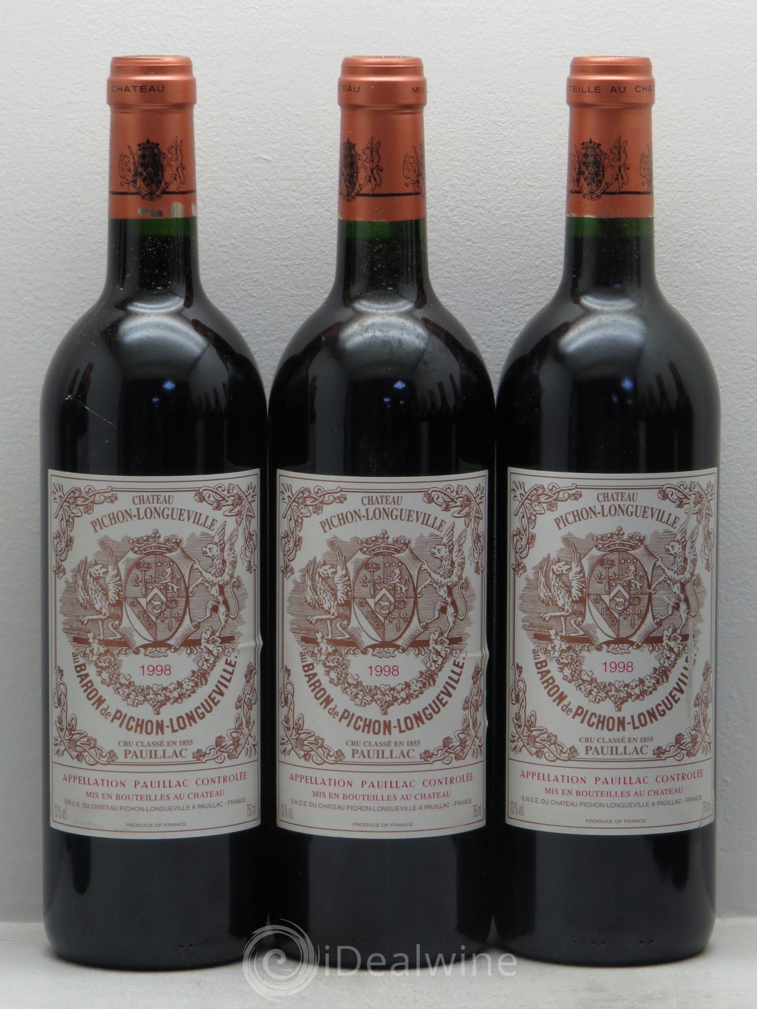 Pichon Longueville Baron 2ème Grand Cru Classé 1998 - Lot de 12 bouteilles - 1