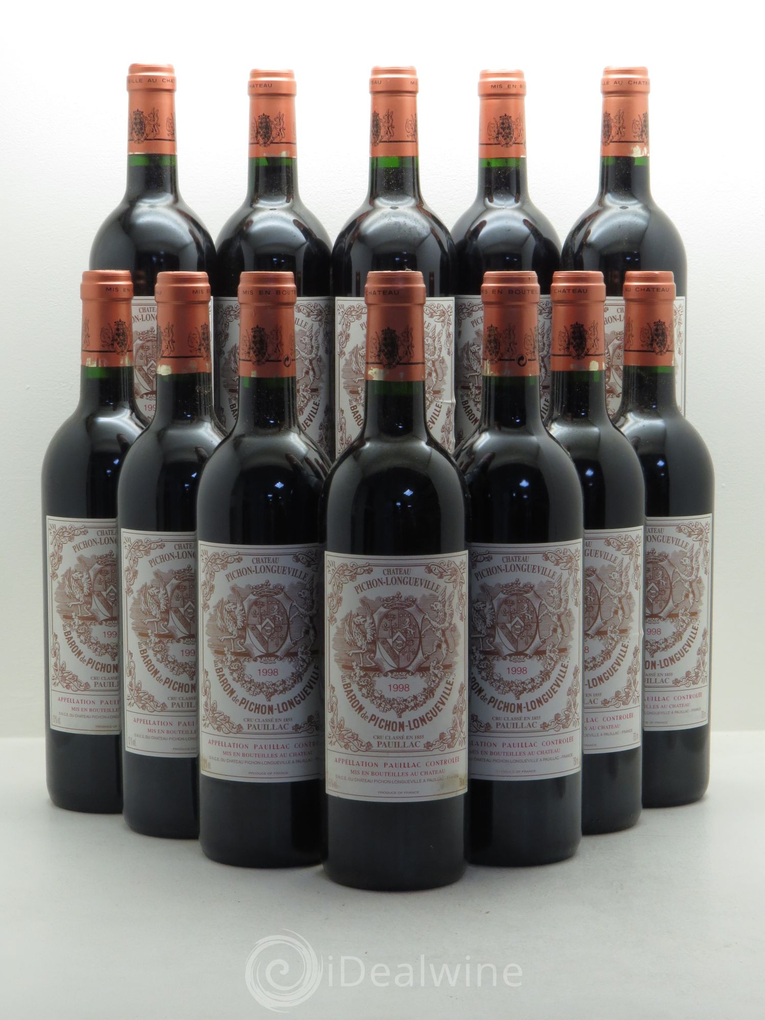 Pichon Longueville Baron 2ème Grand Cru Classé 1998 - Lot de 12 bouteilles - 0