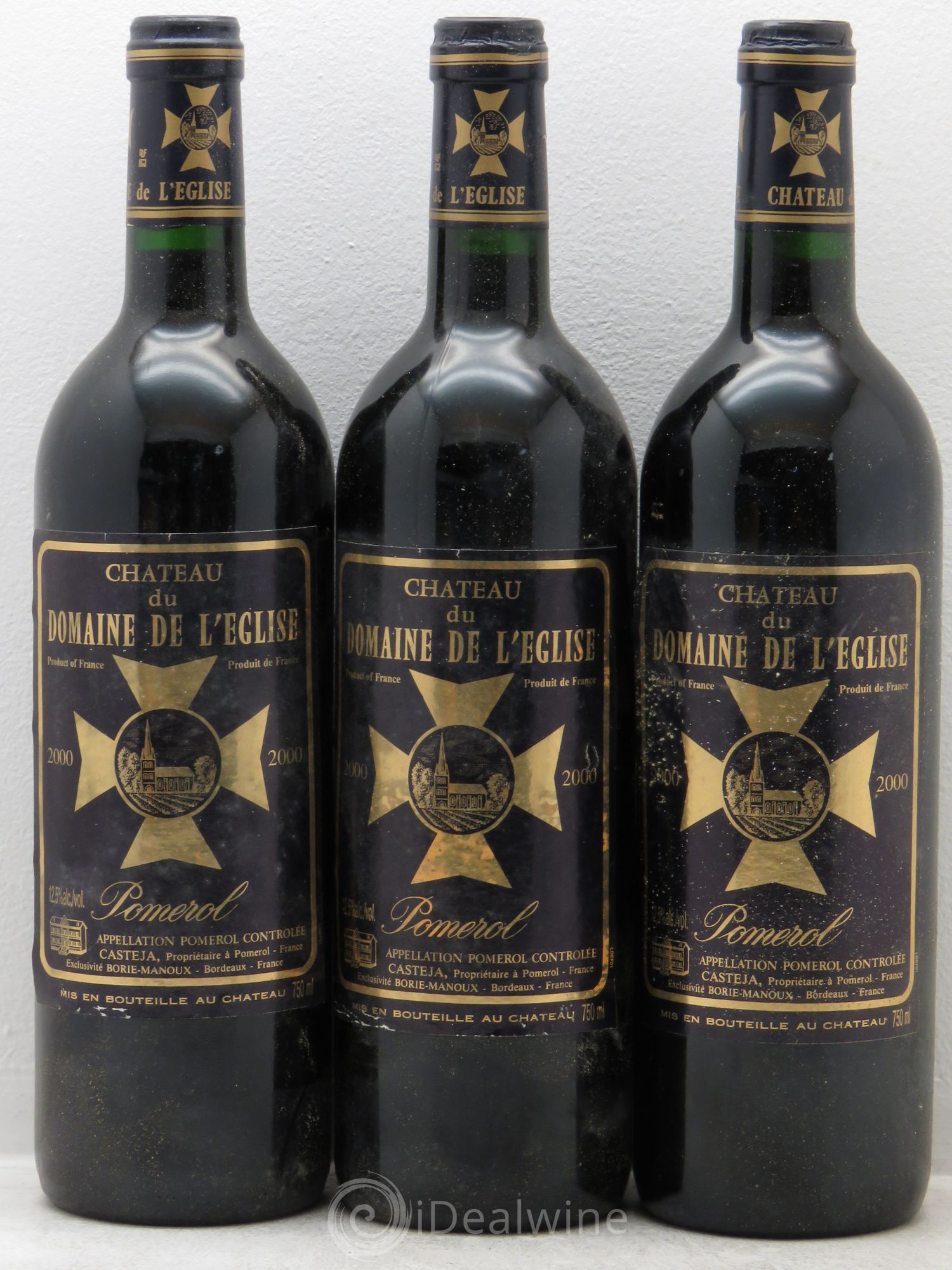 Château du Domaine de l'Église 2000 - Lot de 3 bouteilles - 0