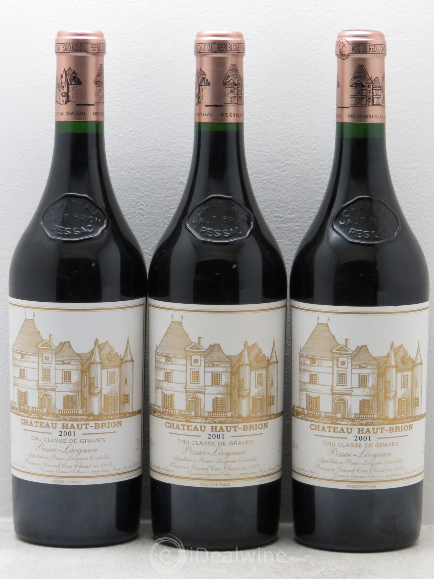Château Haut Brion 1er Grand Cru Classé 2001 - Lot de 6 bouteilles - 1