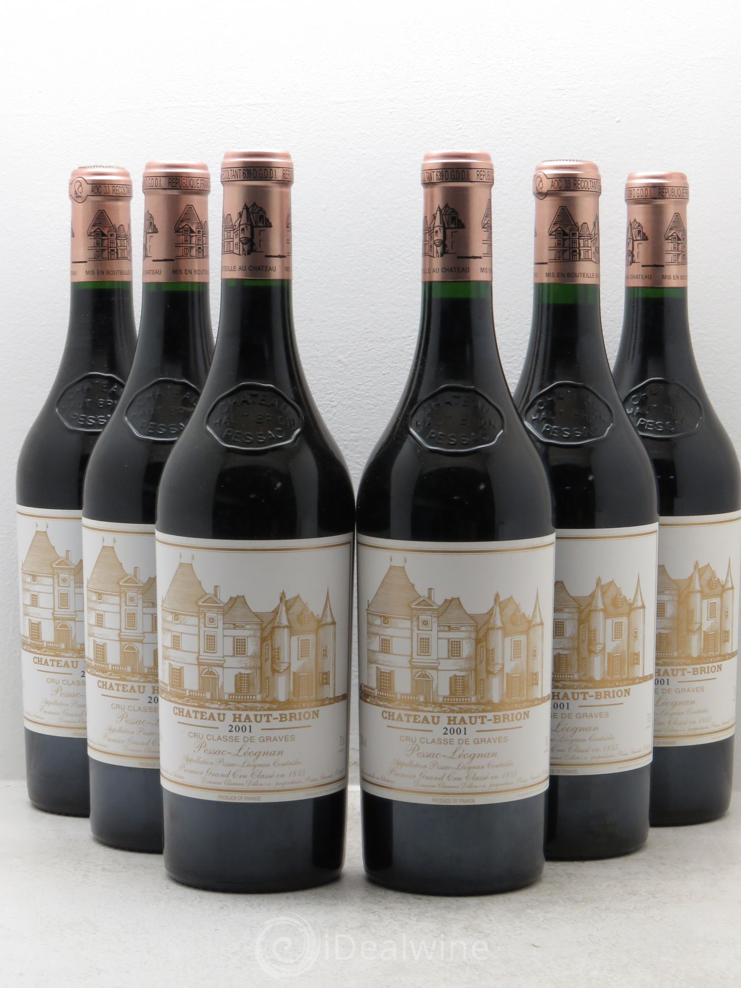 Château Haut Brion 1er Grand Cru Classé 2001 - Lot de 6 bouteilles - 0