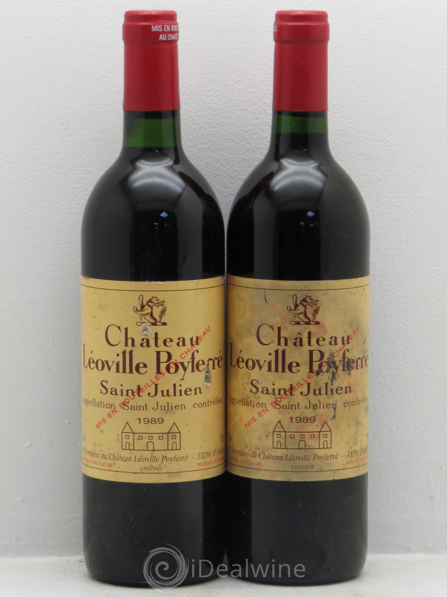 Château Léoville Poyferré 2ème Grand Cru Classé 1989 - Lot de 2 bouteilles - 0