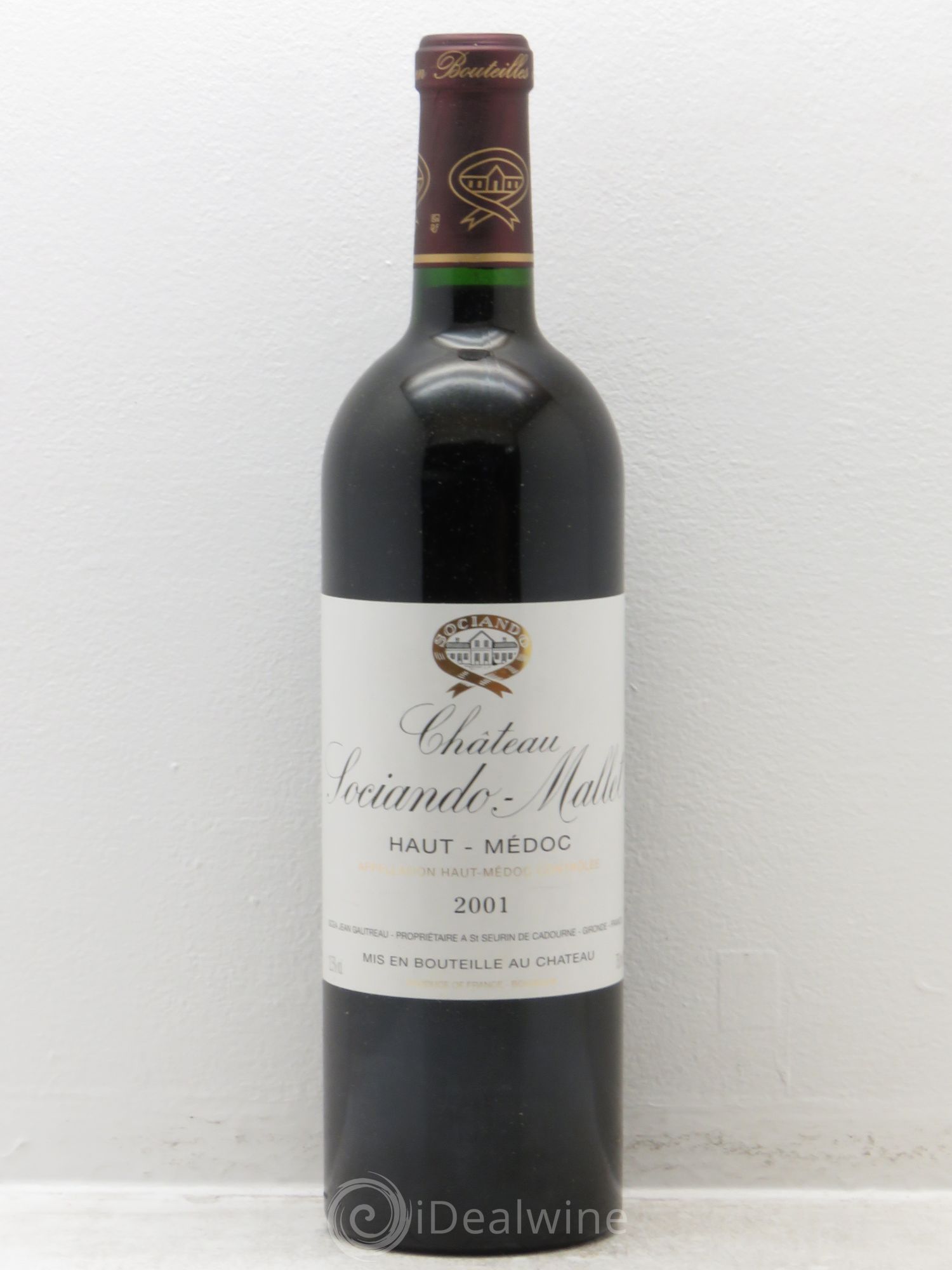 Château Sociando Mallet 2001 - Lot de 12 bouteilles - 0