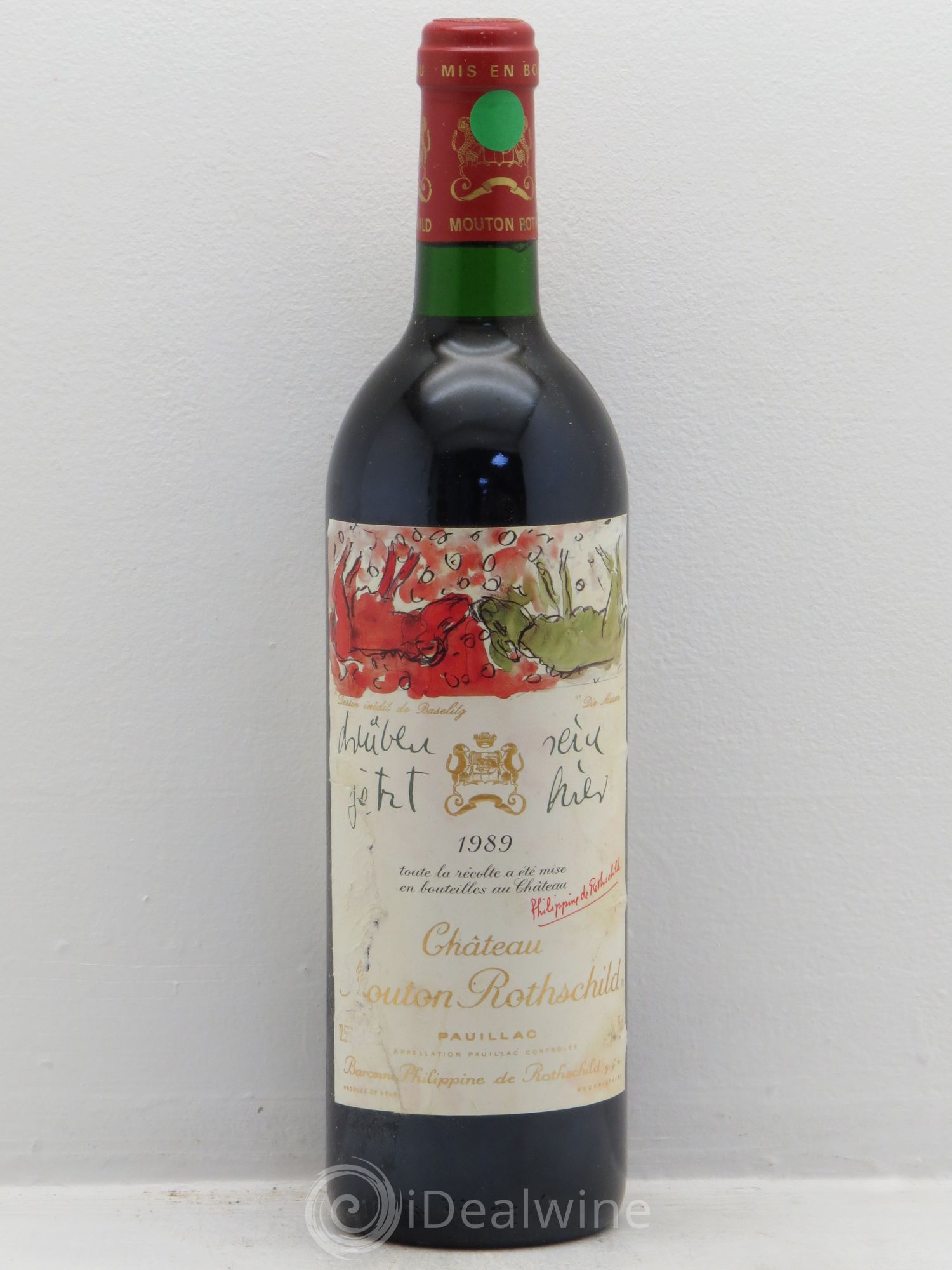Château Mouton Rothschild 1er Grand Cru Classé 1989 - Lot de 1 bouteille - 0