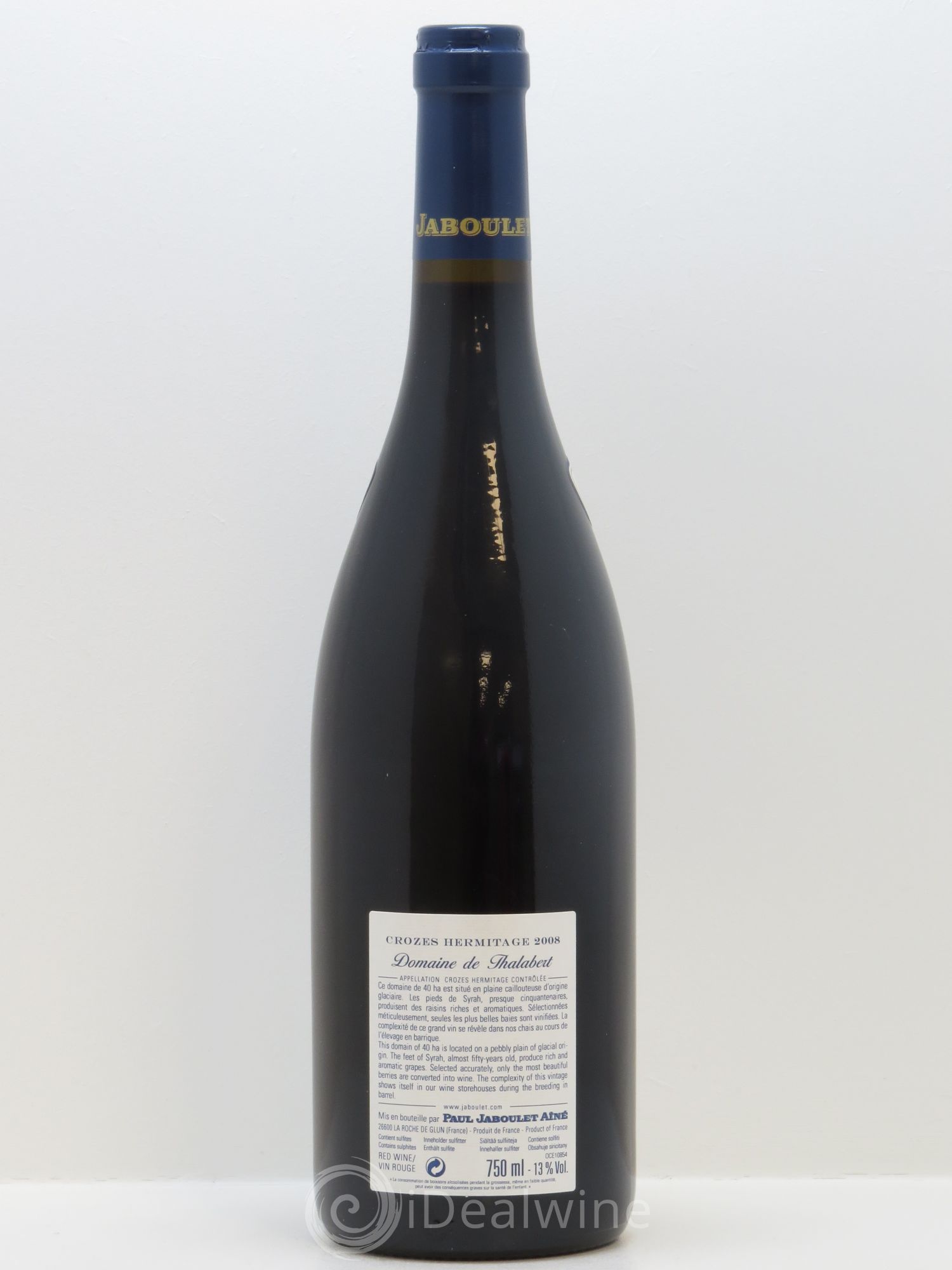 Crozes-Hermitage Domaine de Thalabert Paul Jaboulet Ainé 2008 - Lot de 1 bouteille - 1