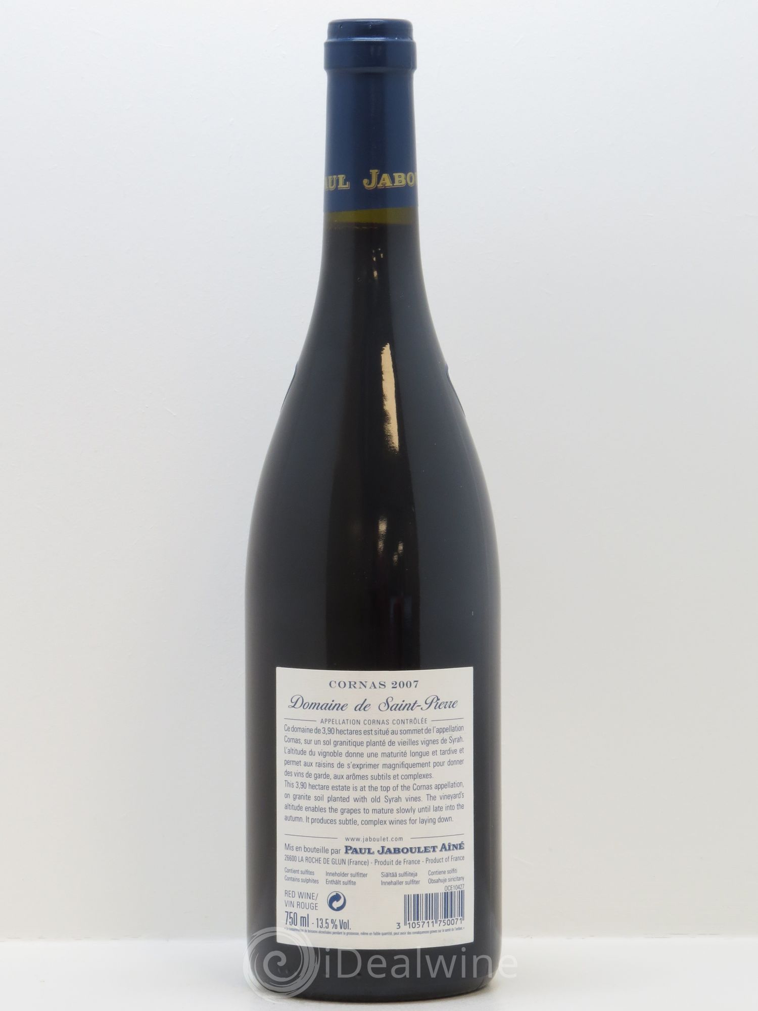 Cornas Domaine de Saint-Pierre Paul Jaboulet Ainé 2007 - Lot de 1 bouteille - 1