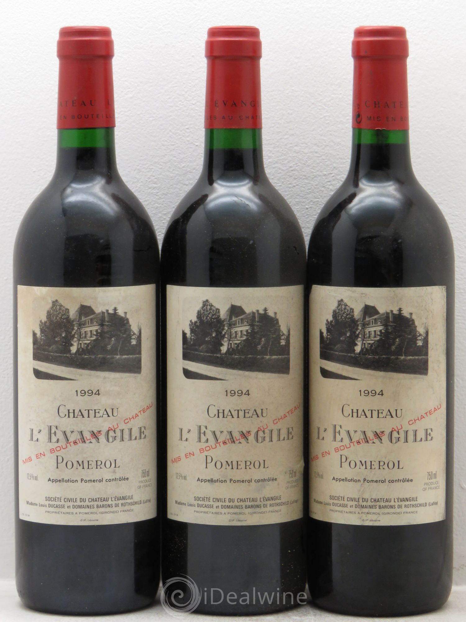 Château l' Évangile 1994 - Lot de 3 bouteilles - 0